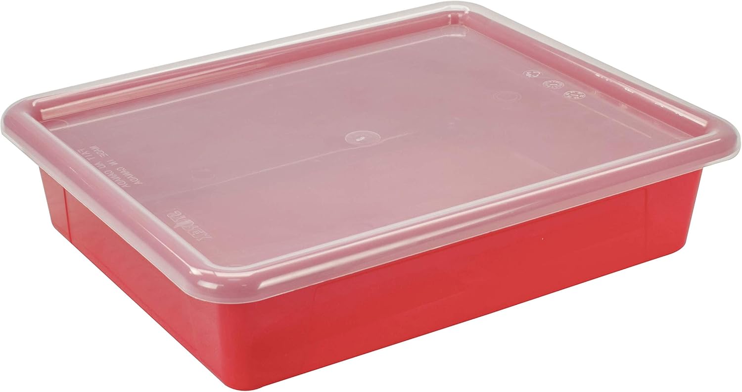 Storex Letter Size Flat Storage Tray – Organizer Bin with Non-Snap Lid for Classroom, Office and Home, Red, 5-Pack (62537A05C) 6 71lmjTJmnIL. AC SL1500 - northernschoolofshiatsu.co.uk