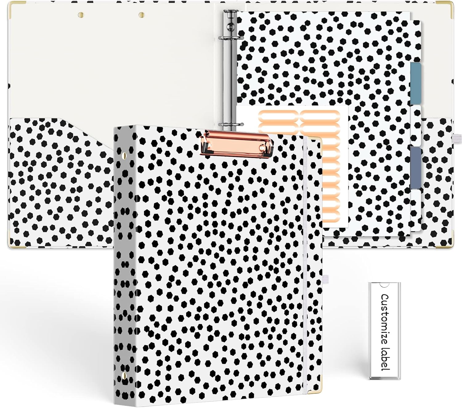 2 Inch 3 Ring Binders for Letter-Size 11" x 8.5" with 5-Tab Dividers and Low Profile Clipboards Three Ring Binder for School Class Office Supplies, Rose Floar 60 71m+w8T5VmL. AC SL1500 - northernschoolofshiatsu.co.uk