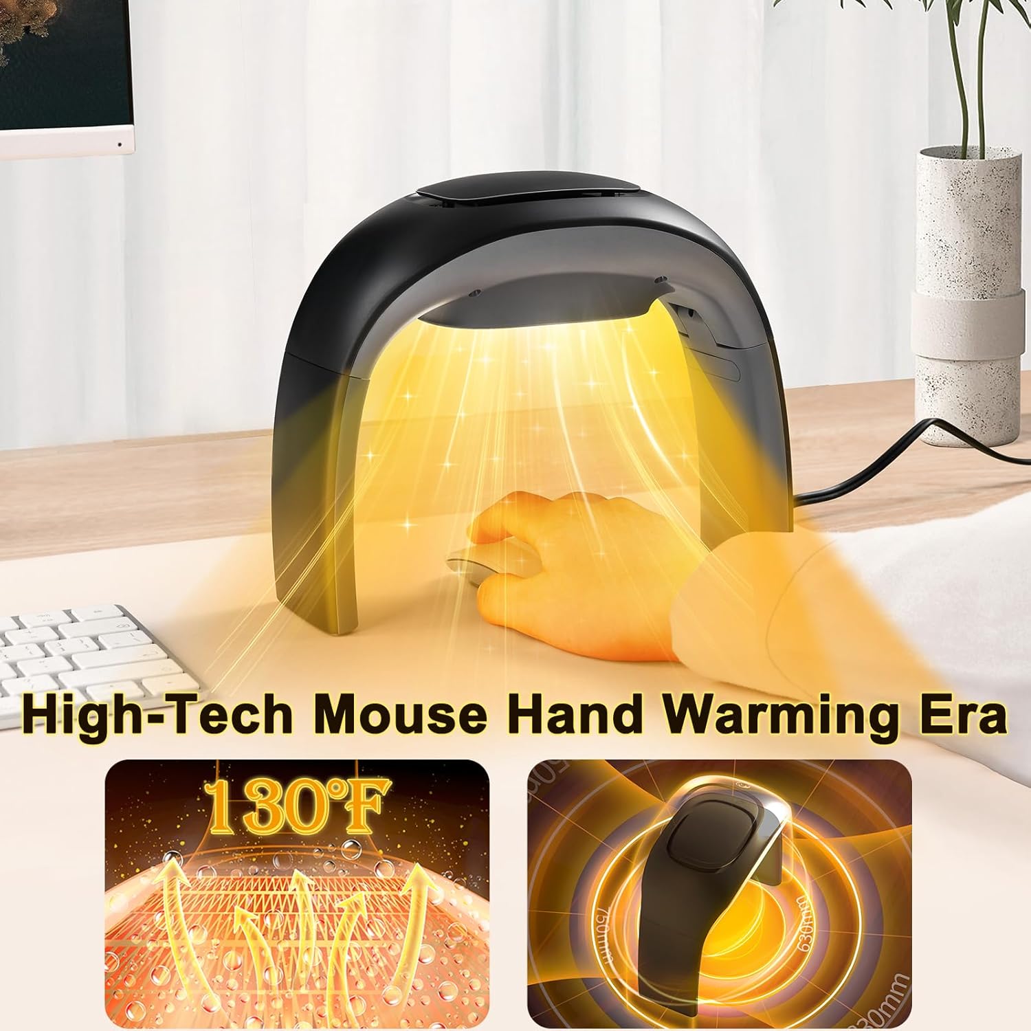 Desk Mouse Pad Hand Warmer Super Quiet, 110v 100w Heated Mouse Pad Hand Warmer, Personal Desk Heater Energy Efficient Ceramic Office with Thermostat Low Wattage - Black 4 71mUUqlAJ2L. AC SL1500 - northernschoolofshiatsu.co.uk