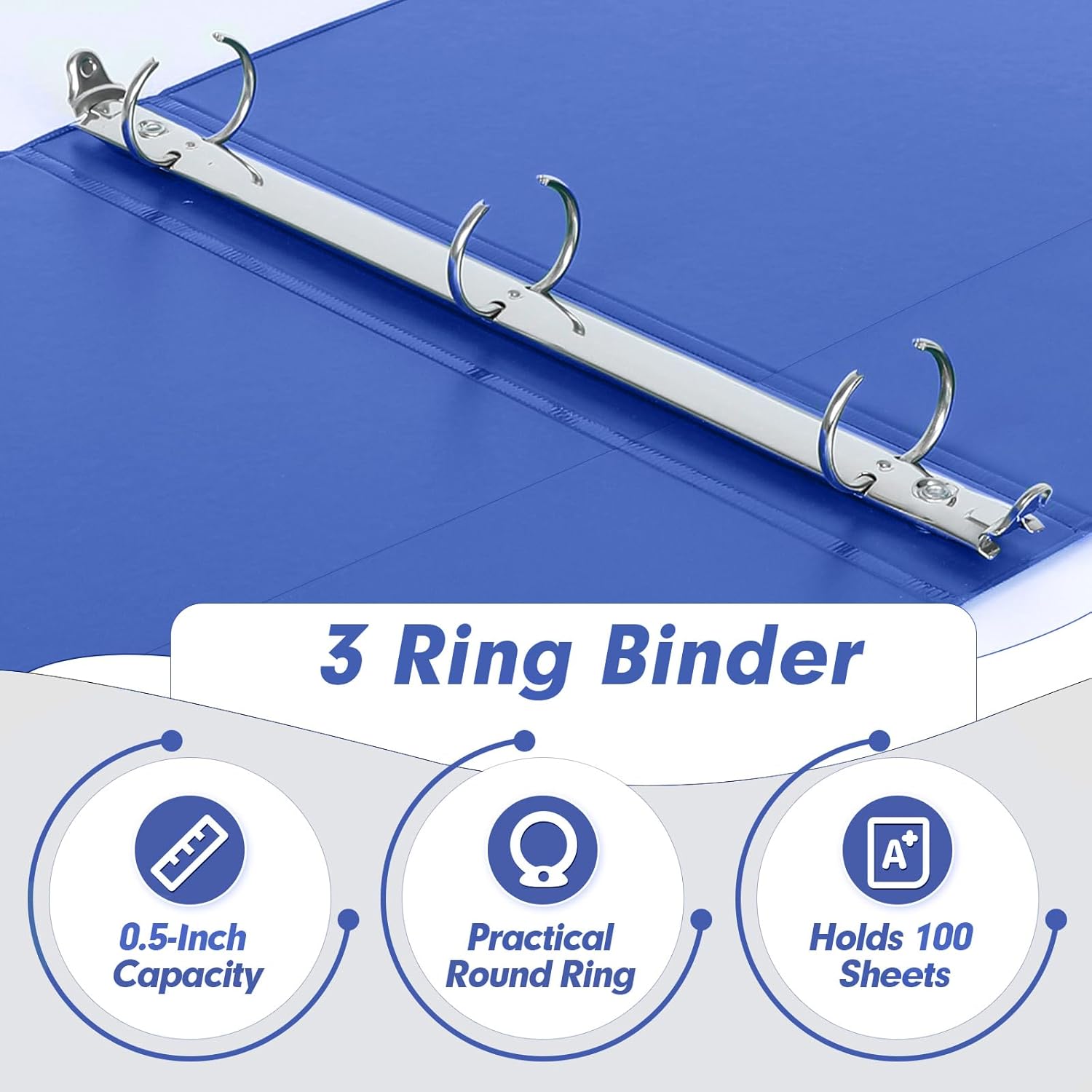 3 Ring Binder 0.5 Inch, PANDRI 12 Pack 0.5-Inch Binder Fits Letter Size 8.5'' x 11'' Paper, Versatile Binders for Office Home School, 2 Pockets, Color 3 71mYQ6s2ZfL. AC SL1500 - northernschoolofshiatsu.co.uk