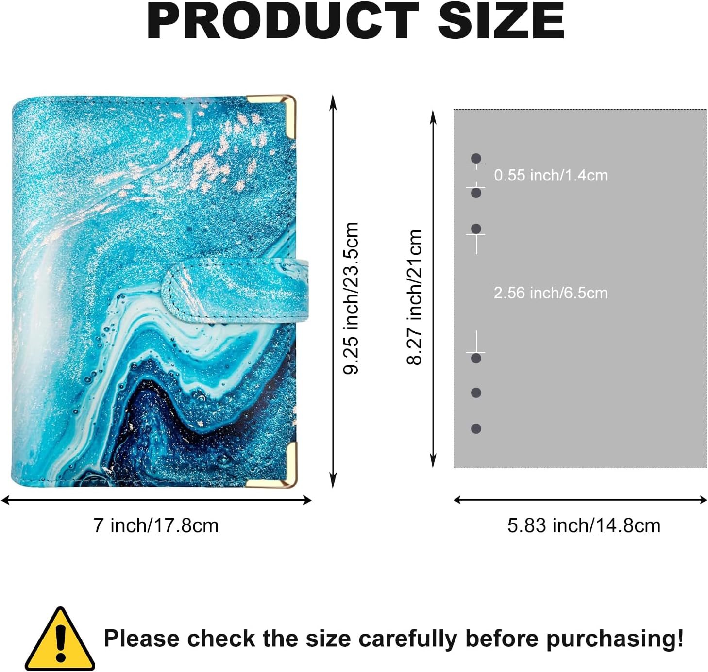 A5 Refillable 6 Ring Faux Leather Budget Binder,Mini Notebook Binder Cover for A5 Filler Paper,Loose Leaf Personal Planner Cover with Magnetic Buckle Closure(Marble Purple) 42 71mYtbameXL. AC SL1500 - northernschoolofshiatsu.co.uk