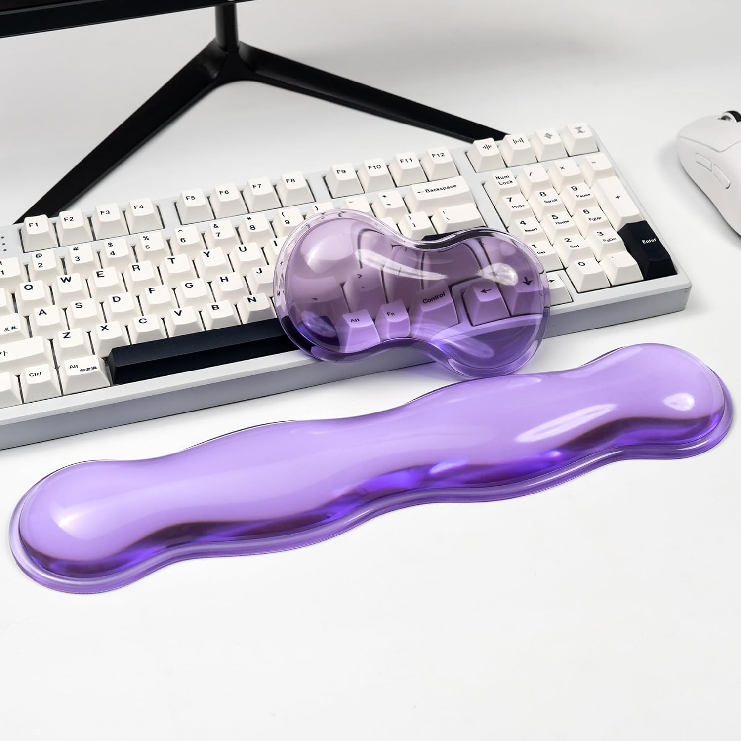 Clear Gel Wrist Rest for Keyboard and Mouse, White Silicone Keyboard Wrist Rest Set, Cute Ergonomic Wrist Rest for Keyboard 60%/75%(White) 126 71ma6c1oUfL. AC SL1500 - northernschoolofshiatsu.co.uk
