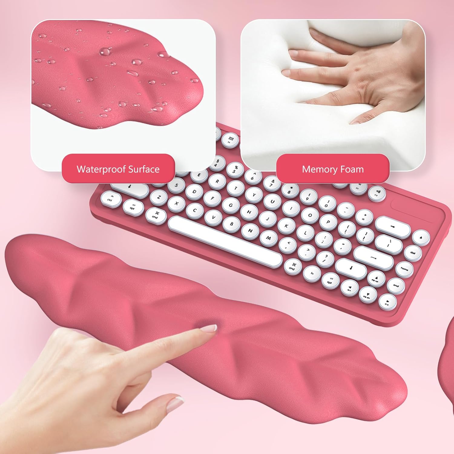 iCasso Ergonomic Mouse Pad with Wrist Support, Comfortable Keyboard Wrist Rest with Non-Slip Base, Easy Typing and Wrist Pain Relief pad for Computer, Laptop, Home&Office (3Rose Red) 4 71mnRc5FH1L. AC SL1500 - northernschoolofshiatsu.co.uk
