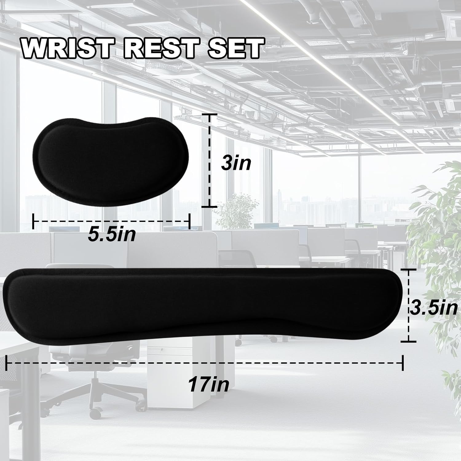Keyboard Wrist Rest Pad, Memory Foam Set Wrist Cushion Support for Easy Typing & Pain Relief, Mouse Wrist Pad, Anti-Slip Wrist Support for Gaming, Computer, Laptop, Black 7 71mrrzqdXgL. AC SL1500 - northernschoolofshiatsu.co.uk