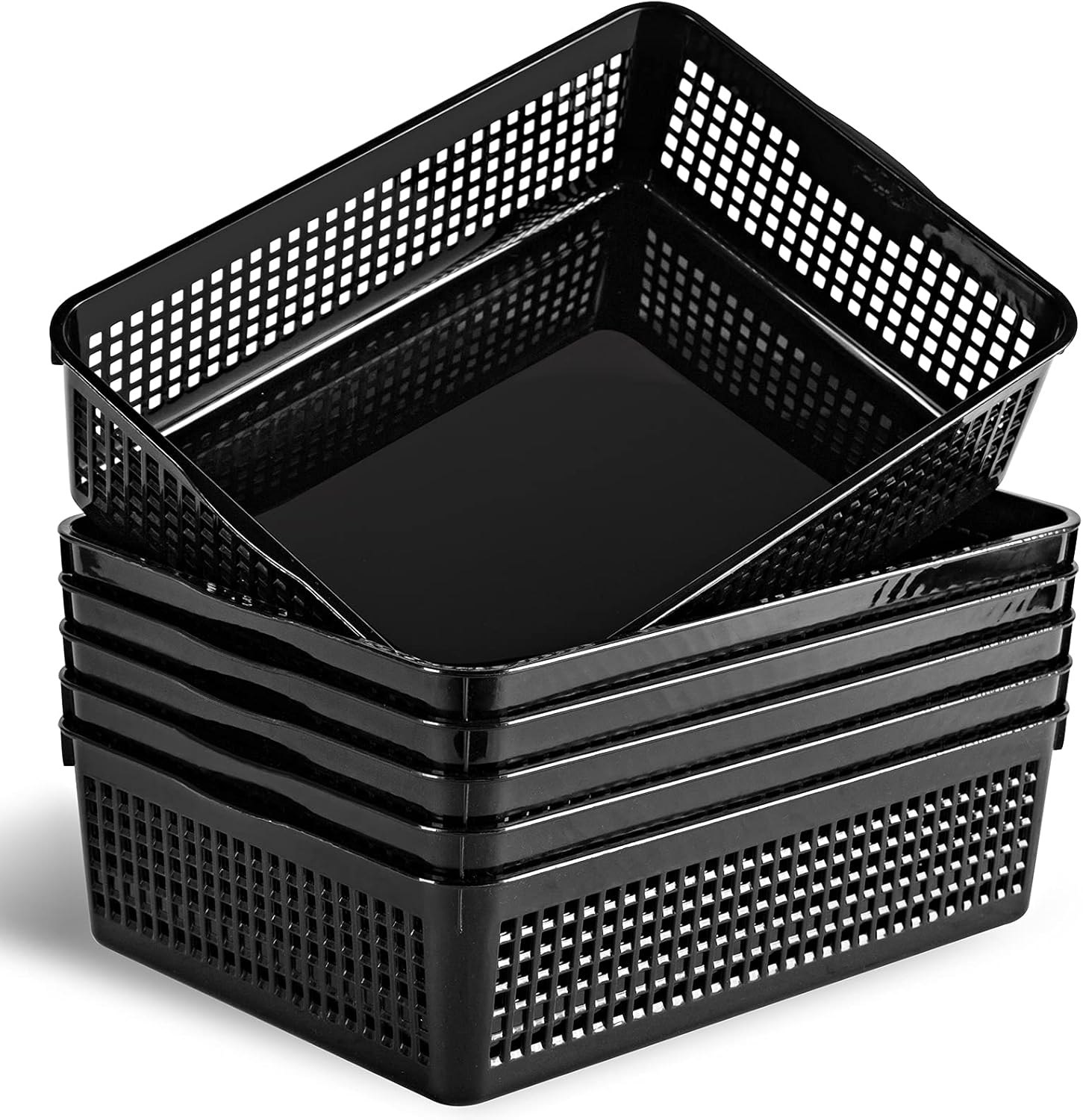 A4 Size Plastic Storage Basket,Desktop File Paper Letter Organizer Tray, 6-Packs (Black) 1 71n0vD+iyZS. AC SL1500 - northernschoolofshiatsu.co.uk