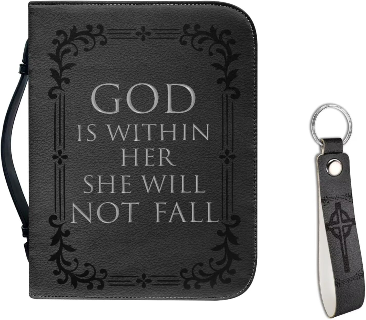 Kuiaobaty Leather Bible Cover with Handle Carrying Bible Case Church Bag Bible Protective Tote with Matched Leather Keychain for Adults Kids Youth God is Within Her She Will Not Fall 211 71n5bXbYbML. AC SL1500 - northernschoolofshiatsu.co.uk