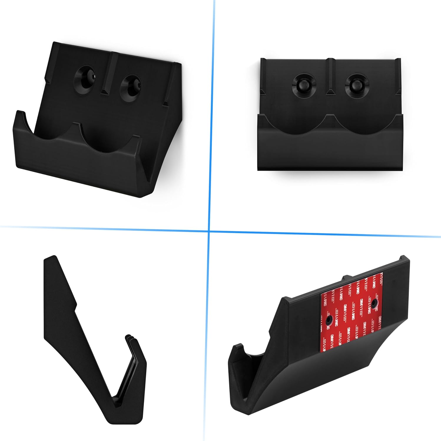 BRAINWAVZ Wall Mount Dual Mouse Holder Display Stand - Holds Gaming & Most Size Mice, Screw-in or Stick-On Mounting Options, Keeps Your Desk Clutter-Free 8 - northernschoolofshiatsu.co.uk