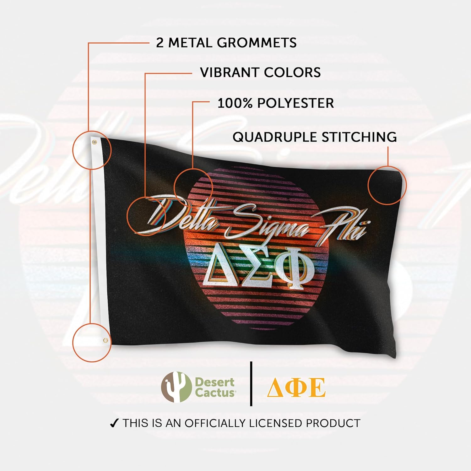Desert Cactus Delta Sigma Phi Flag 80's letter Fraternity Banner 3x5 feet Flags (Flag - 80’s) 4 71nWWl6G0 L. AC SL1500 - northernschoolofshiatsu.co.uk