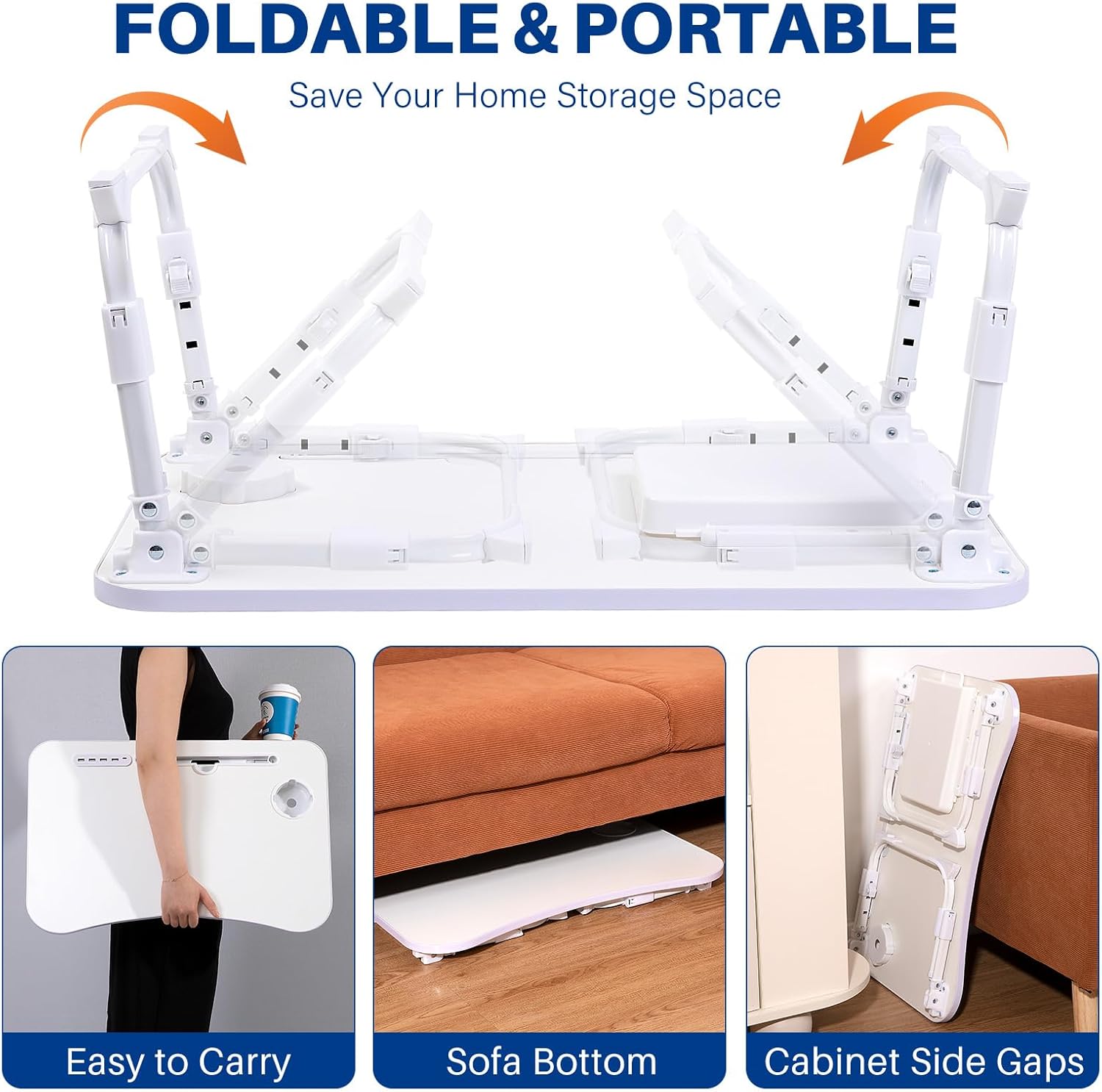 Laptop Desk for Bed, Height Adjustable Laptop Bed Table, Foldable Portable Lap Desk Stand with USB/Storage Drawer/Cup Holder/Slot, Breakfast Tray for Working Reading Writing Eating 29 71nlFInrYpL. AC SL1500 - northernschoolofshiatsu.co.uk
