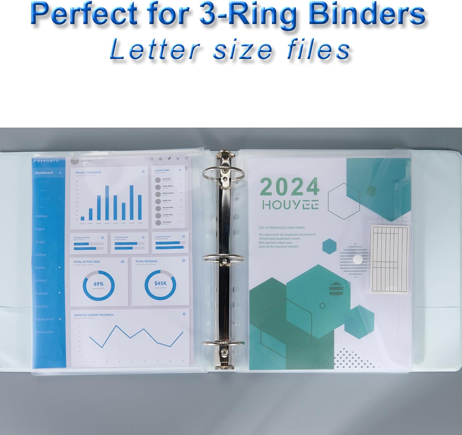 HOUYEE 12 Pack Binder Pocket, 11 Holes Heavy Duty Clear Poly Binder Envelope with Snap Closure, Letter Size,8 Mil,50 Sheet Capacity,Back to School 3 71o+k8BvS7L. AC SL1500 - northernschoolofshiatsu.co.uk