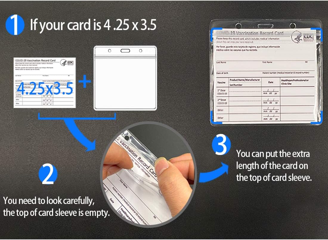 Vaccine Card Holder,CDC Vaccination Card Protector 4 X 3 Inches Immunization Record Vaccine Cards Holder Clear Vinyl Plastic Sleeve with Waterproof Type Resealable Zip(5 Pack) 3 71o8hW7IJYL. AC SL1100 - northernschoolofshiatsu.co.uk