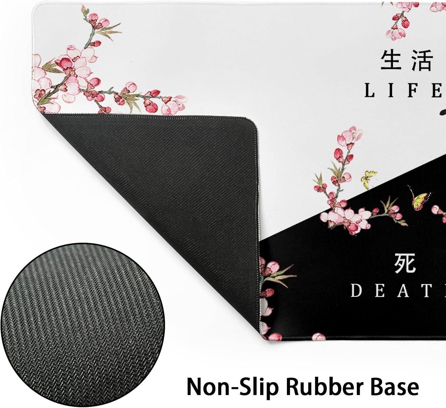 Large Floral Mouse Pad Extended Gaming Mousepad 31.5"x11.8" Vintage Aesthetic Black Desk Mat Flower Mouse Pad Plant Wildflower Mousepad XXL Laptop Computer Keyboard Mats for Desk Office 307 71oCrEsR+XL. AC SL1500 - northernschoolofshiatsu.co.uk