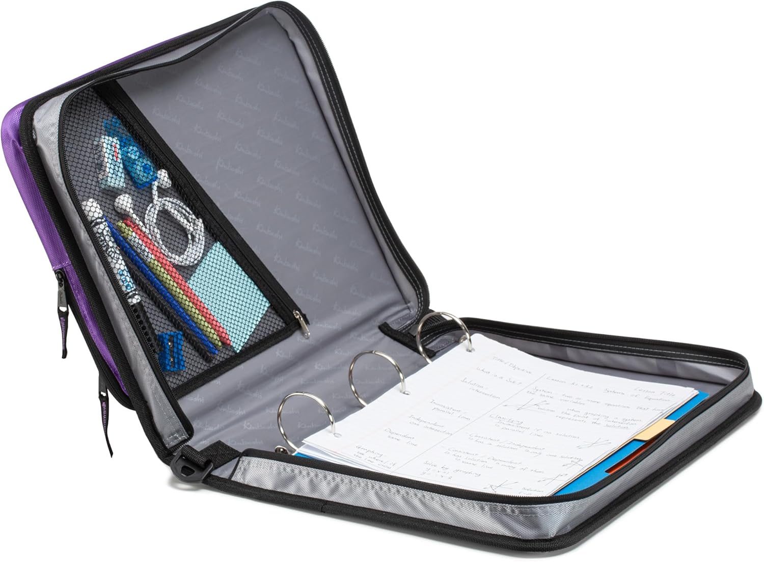 2-Inch 3 Rings Zipper Binder, Holds 15-Inch Laptop/Tablet, Handle and Shoulder Strap Included, Violet 2 71oJf1 - northernschoolofshiatsu.co.uk