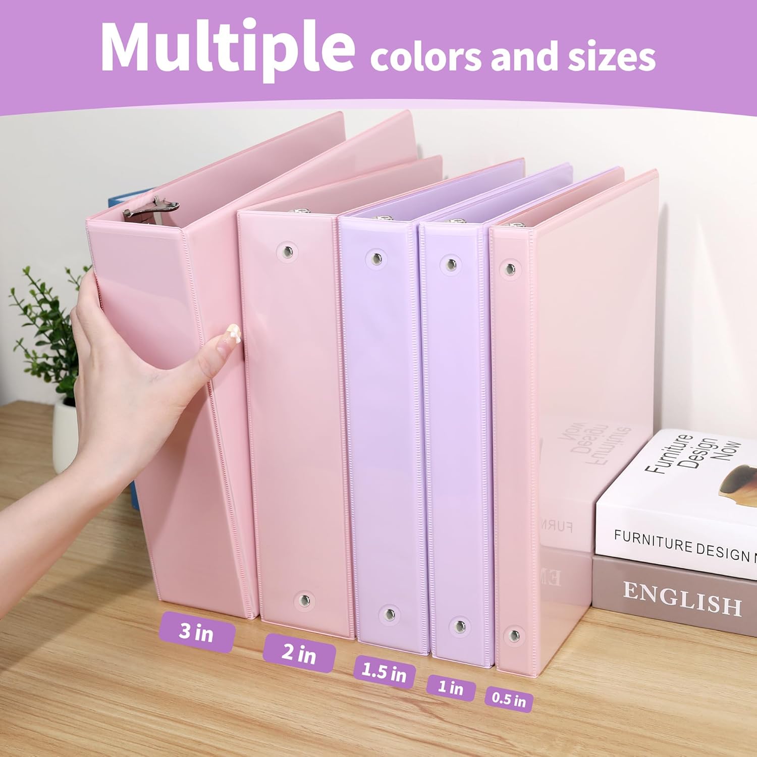 SUNEE 3 Ring Binder 1 Inch 1 Pack, Clear View Binder Three Ring PVC-Free (Fit 8.5x11 Inches) for School Binder or Office Binder Supplies, Purple Binder 105 71oU Od1ovL. AC SL1500 - northernschoolofshiatsu.co.uk