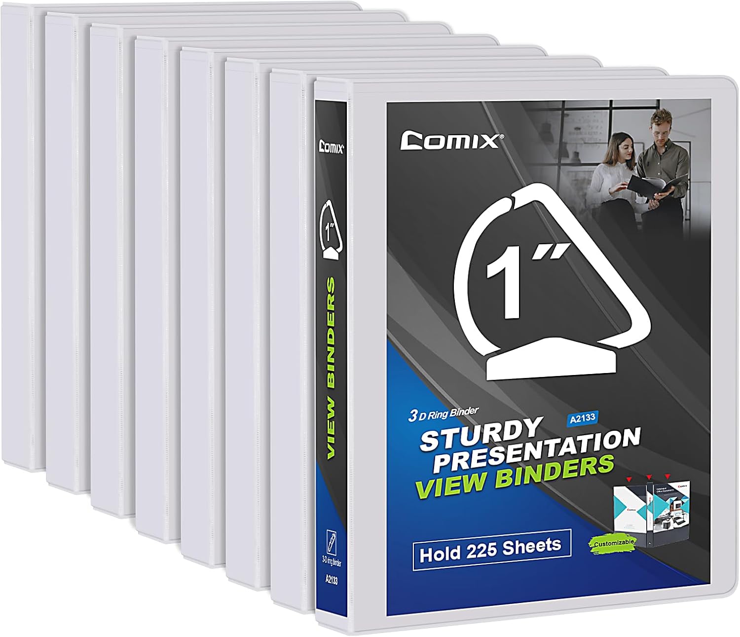 Comix Sturdy 1.5 Inch D-Ring Binders, 1.5'' 3 Ring Binder with Clear View Cover, 1-1/2 Inch Rings Holds 350 Sheets of 8.5" x 11" Paper, 6 Packs (White) 18 71oWkcuosgL. AC SL1500 - northernschoolofshiatsu.co.uk