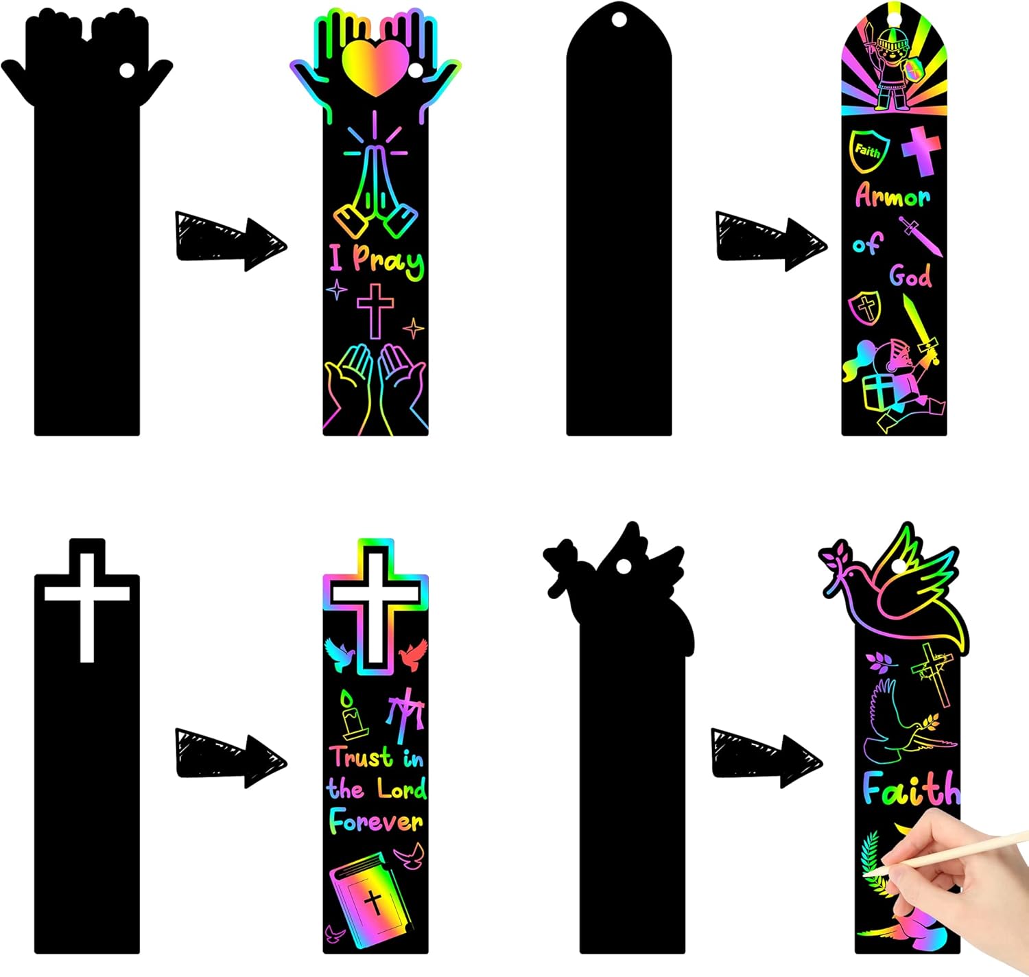 CY2SIDE 60PCS Religious Scratch Bookmarks for Kids, DIY Crosses Rainbow Color Paper Cards Craft Kits for Kids Christian Sunday School Church, Easter Magic Art Project for Vacation Bible Classroom 5 71ob+Frz EL. AC SL1500 - northernschoolofshiatsu.co.uk