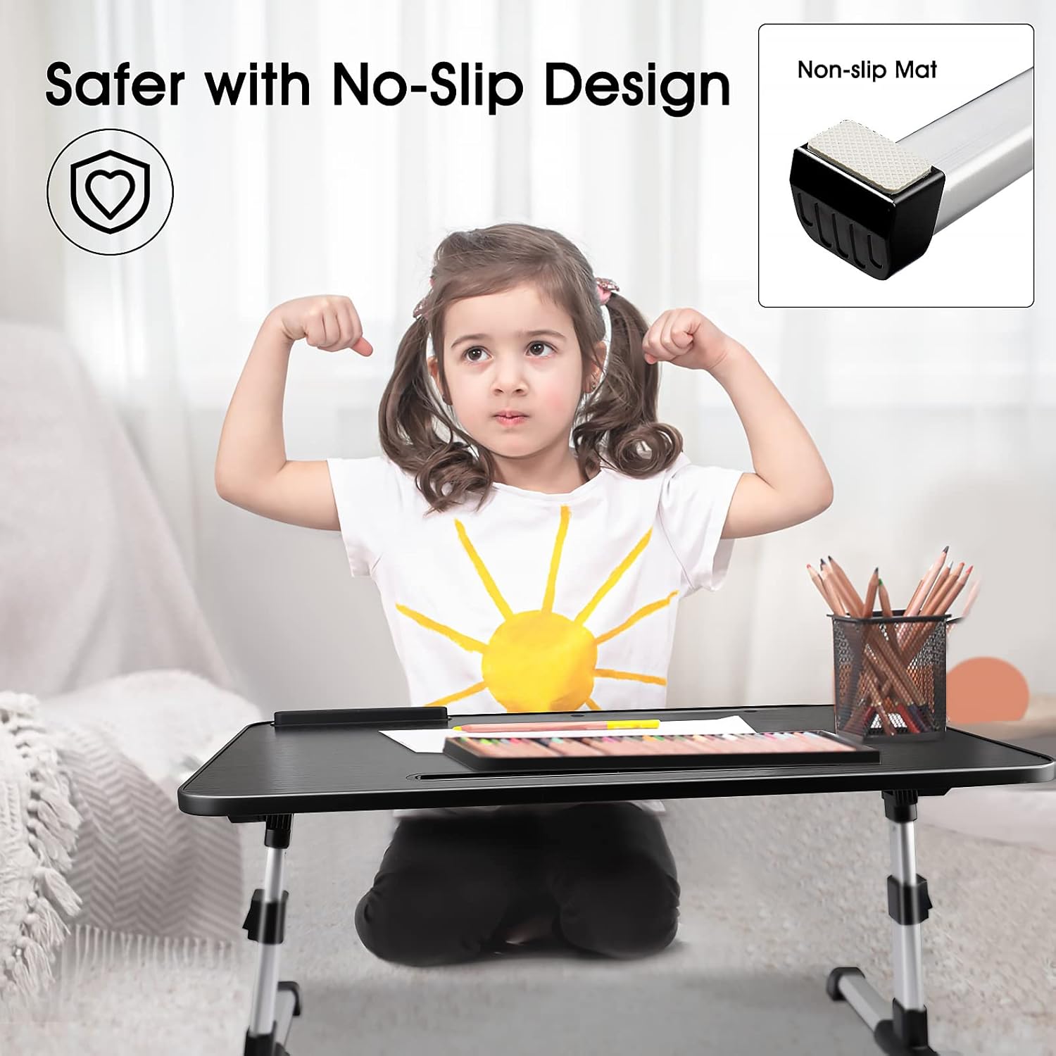 Laptop Stand for Bed, Adjustable Height and Angle, Laptop Lap Desk with Tablet Stand and Drawer, Bed Desk Fits Laptop up to 15.6", Laptop Table for Bed, Couch, Floor (20.9" x 11.8", Black) 6 71oeQOntGcL. AC SL1500 - northernschoolofshiatsu.co.uk