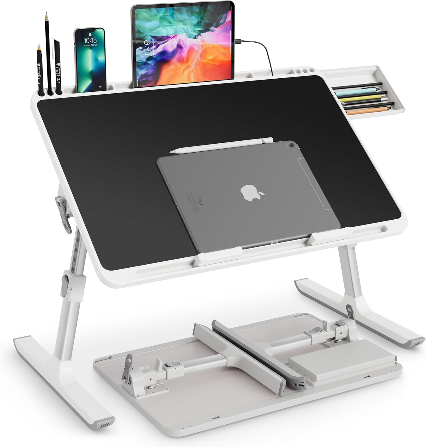 Monomi Laptop Desk for Bed, Height & Angle Adjustable Laptop Stand for Bed,X-Large Folding Portable Lap Desks Trays with Storage Drawers, Lap Table for Eating, Working, Writing and Drawing 10 71og2q4vwgL. AC SL1500 - northernschoolofshiatsu.co.uk
