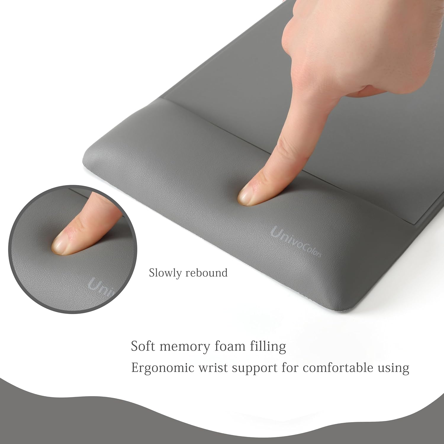 UnivoColors Design-Wave Set of Keyboad Wrist Rest & Mouce Pad,Artificial Sheepskin+Memory Foam+Ergonomic+Anti-Slip Gel, Resilience Support During Work and Gaming,Keyboard Accessory,White 2 71ohsG 4GaL. AC SL1500 - northernschoolofshiatsu.co.uk