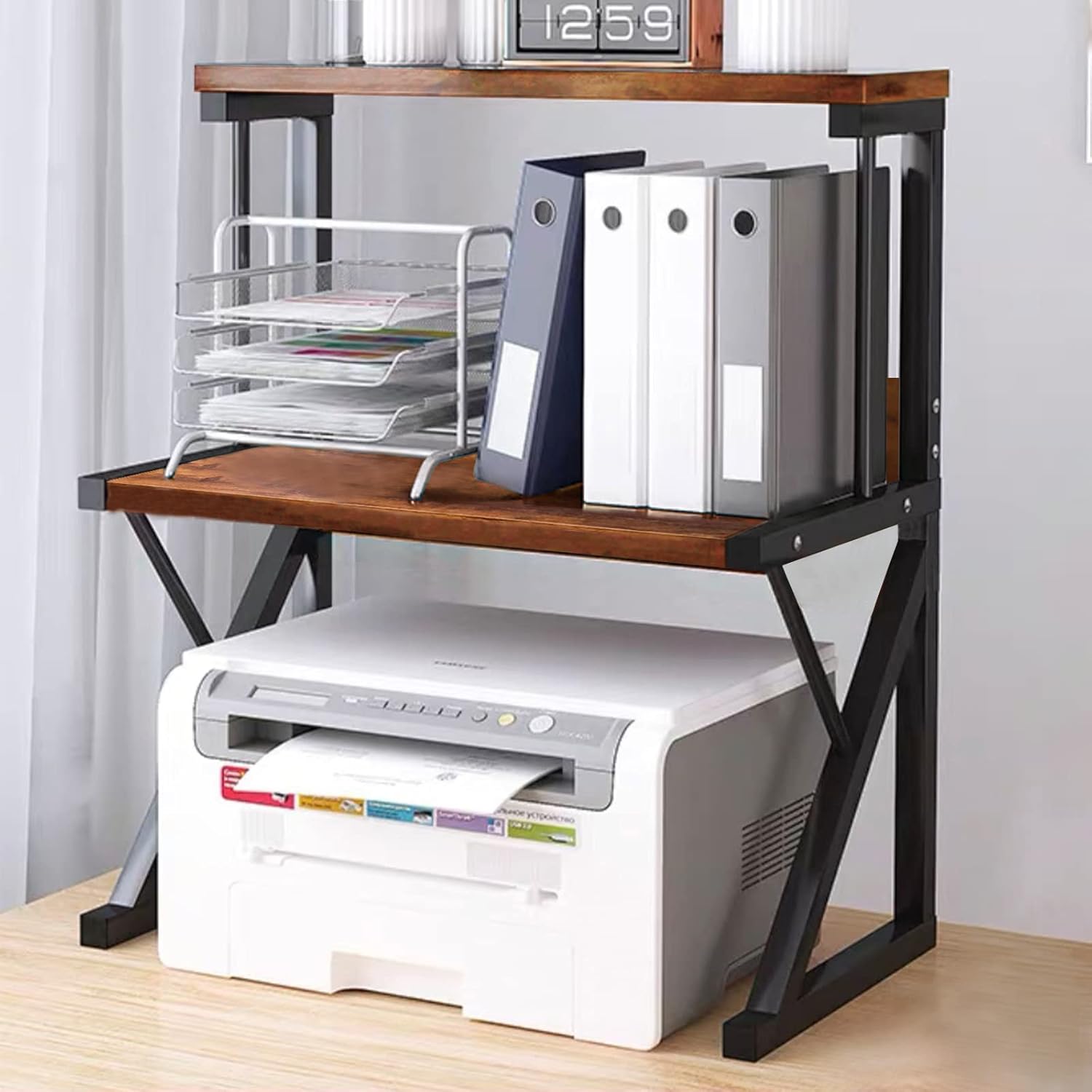 aboxoo Printer Stand for Desk, Desktop Printer Shelf Large 3-Tier Multi-Purpose Office Organization Shelves for Home Office, Rustic Brown 29 71orUGgEXAL. AC SL1500 - northernschoolofshiatsu.co.uk