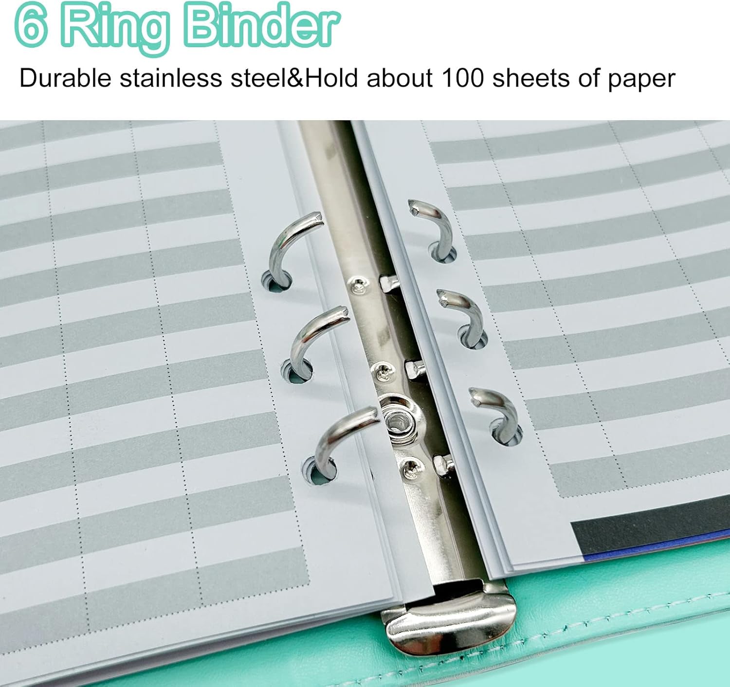 A5 Refillable 6 Ring Faux Leather Budget Binder,Mini Notebook Binder Cover for A5 Filler Paper,Loose Leaf Personal Planner Cover with Magnetic Buckle Closure(Marble Purple) 77 - northernschoolofshiatsu.co.uk