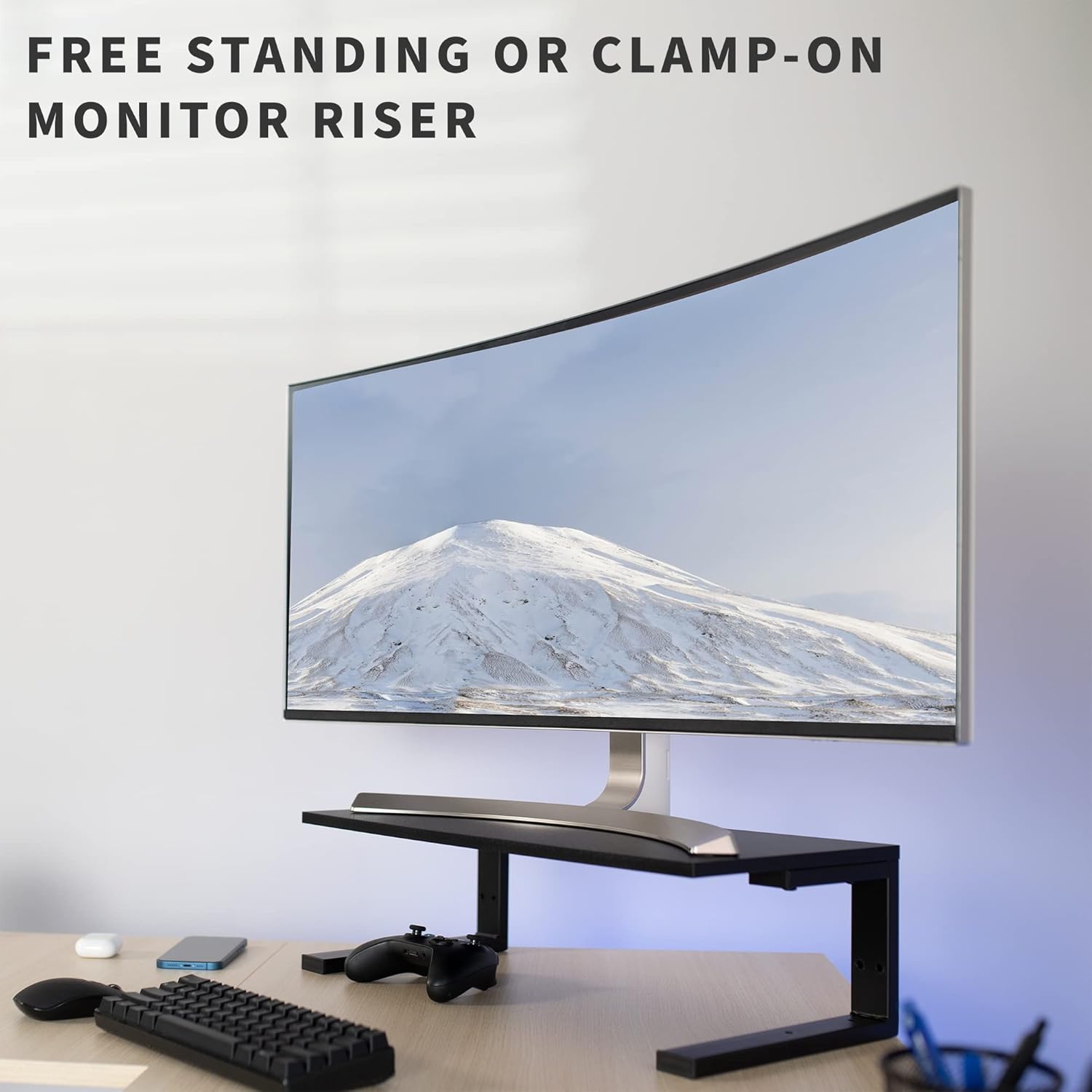 VIVO Clamp-on 15 inch Desk Extension Shelf for Gaming Devices, Ergonomic Computer Monitor and Laptop Riser, Printer Stand, Versatile with Freestanding Feet Included, Desktop Organizer, DESK-SHELF15B 9 71p9yr8NtQL. AC SL1500 - northernschoolofshiatsu.co.uk