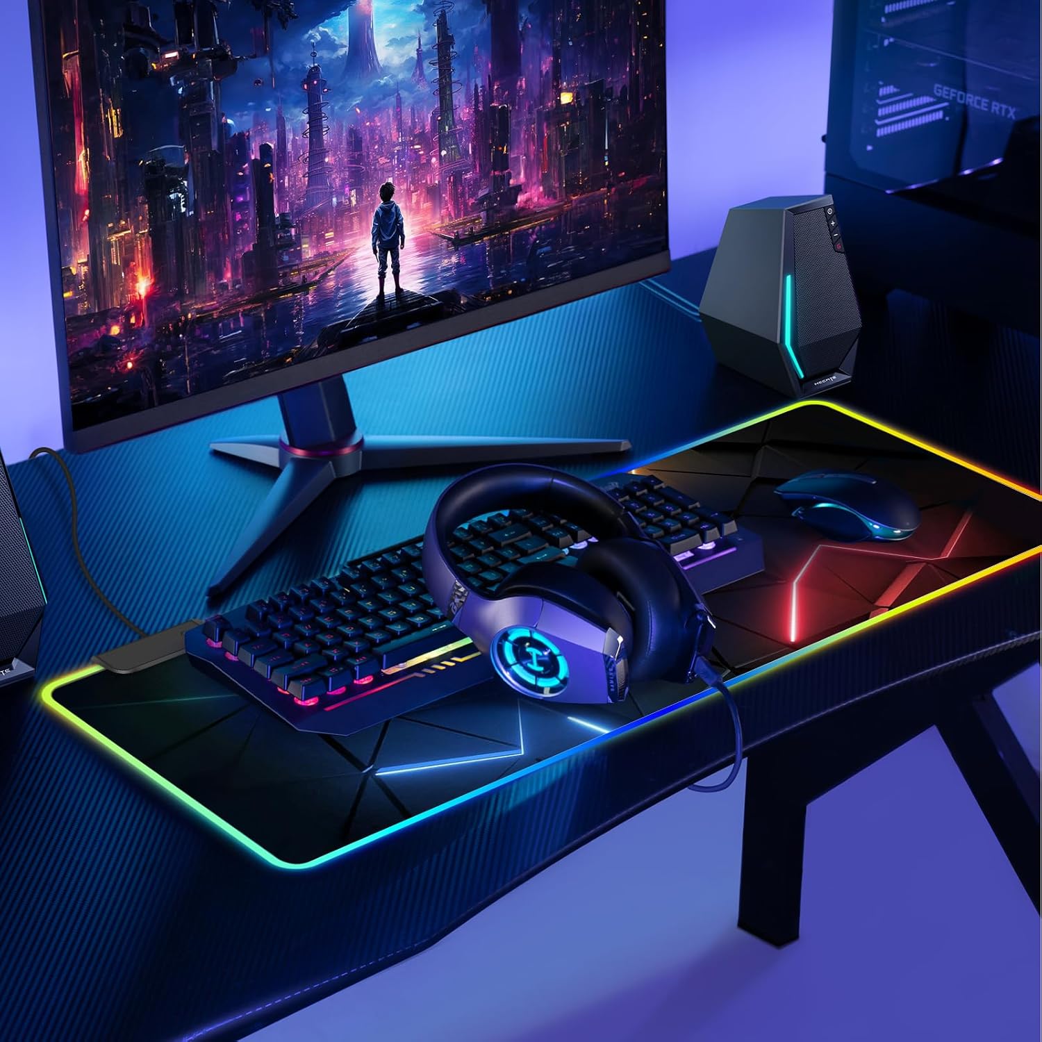 RGB Mouse Pad Desk Pad, Large Gaming Mousepad with LED Light 13 Light Modes Touch Control Extended Soft Computer Keyboard Mat Pad, Desk Mat with Non-Slip Rubber Base for MacBook & Laptop(31.5X11.8) 2 71pLyJdNR0L. AC SL1500 - northernschoolofshiatsu.co.uk