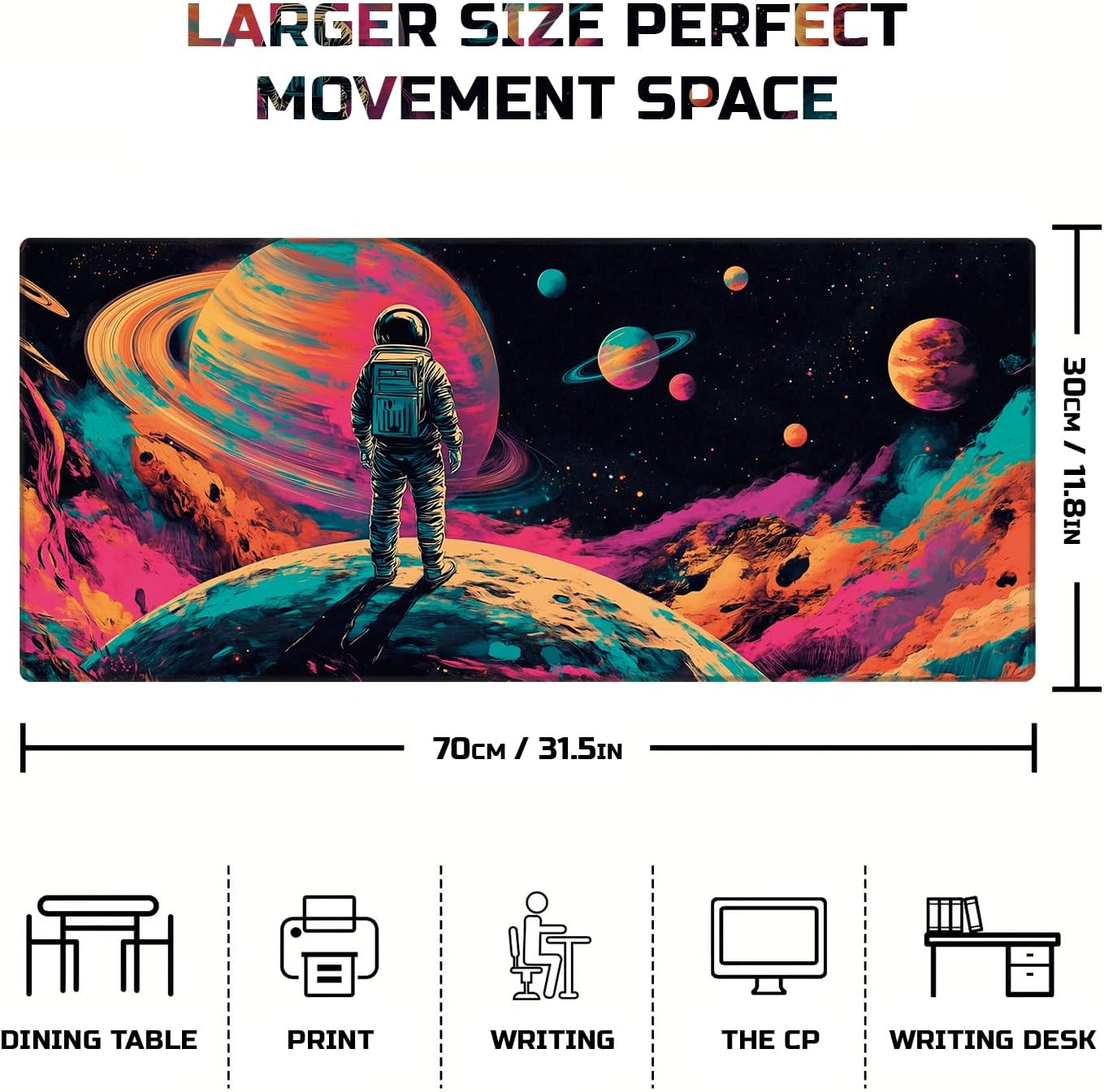 Extra Large Space Gaming Mouse Pad for Computer, Laptop & Keyboard – 27.5"x11.8", Non-Slip Rubber Base, Water-Resistant Surface, Extended Mousepad for Gamers & Office (Cosmic Wanderer, X-Large) 81 71pR+caX+3L. AC SL1500 - northernschoolofshiatsu.co.uk