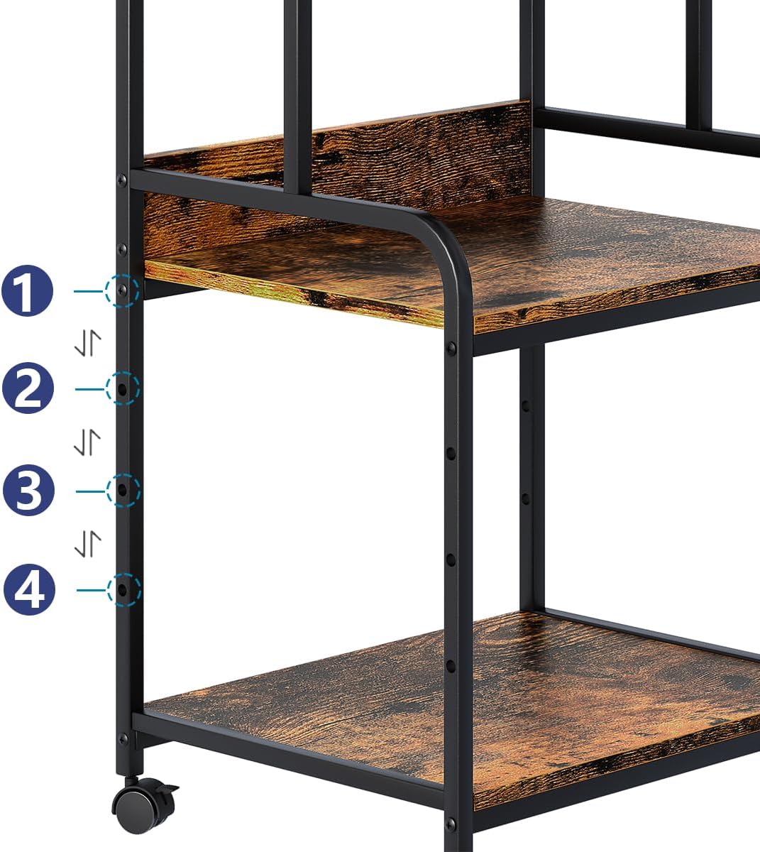 4 Tier Printer Stand with Storage Shelf, Large Tall Printer Cart with Wheels, Mobile Printer Table for Home Office, Adjustable Stands for Printer Heat Press Scanner Fax (Black), High 68 71pRBwvDJhL. AC SL1200 - northernschoolofshiatsu.co.uk