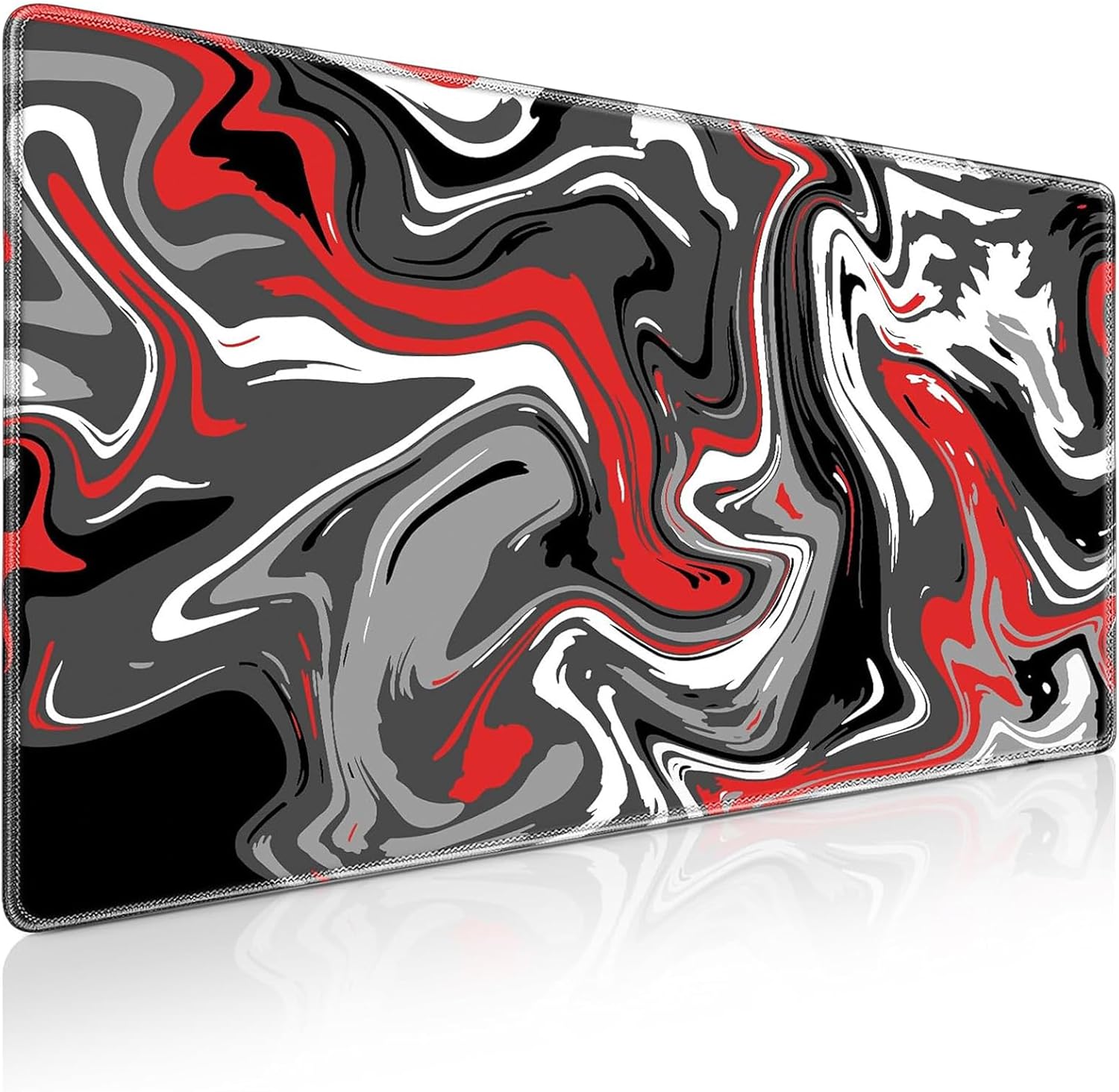 Gaming Mouse Pad XXL Extended Fluid Pattern Mouse Pad 31.5x15.7inch, Large Abstract Big Computer Mouse Mat Desk Pad with Non-Slip Rubber Base and Stitched Edge for Home Office-Red Fluid 1 71pWAEvdlVL. AC SL1500 - northernschoolofshiatsu.co.uk