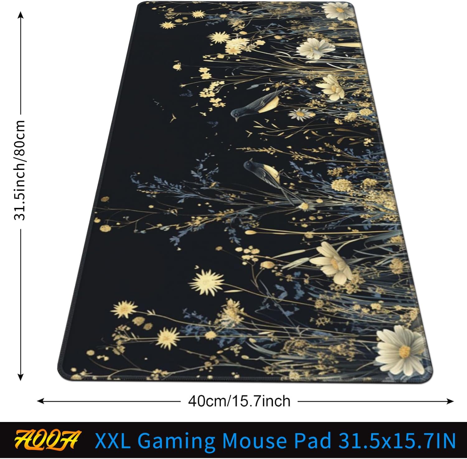 AQQA Abstract Desk Mat Desktop,Gaming Mouse Pad Long Cute Large Desk Pads 31.5X15.7 Inch Mousepad with Non-Slip Base Stitched Edge Keyboard Mat for Gaming Office, Abstract Modern Colorful 46 - northernschoolofshiatsu.co.uk