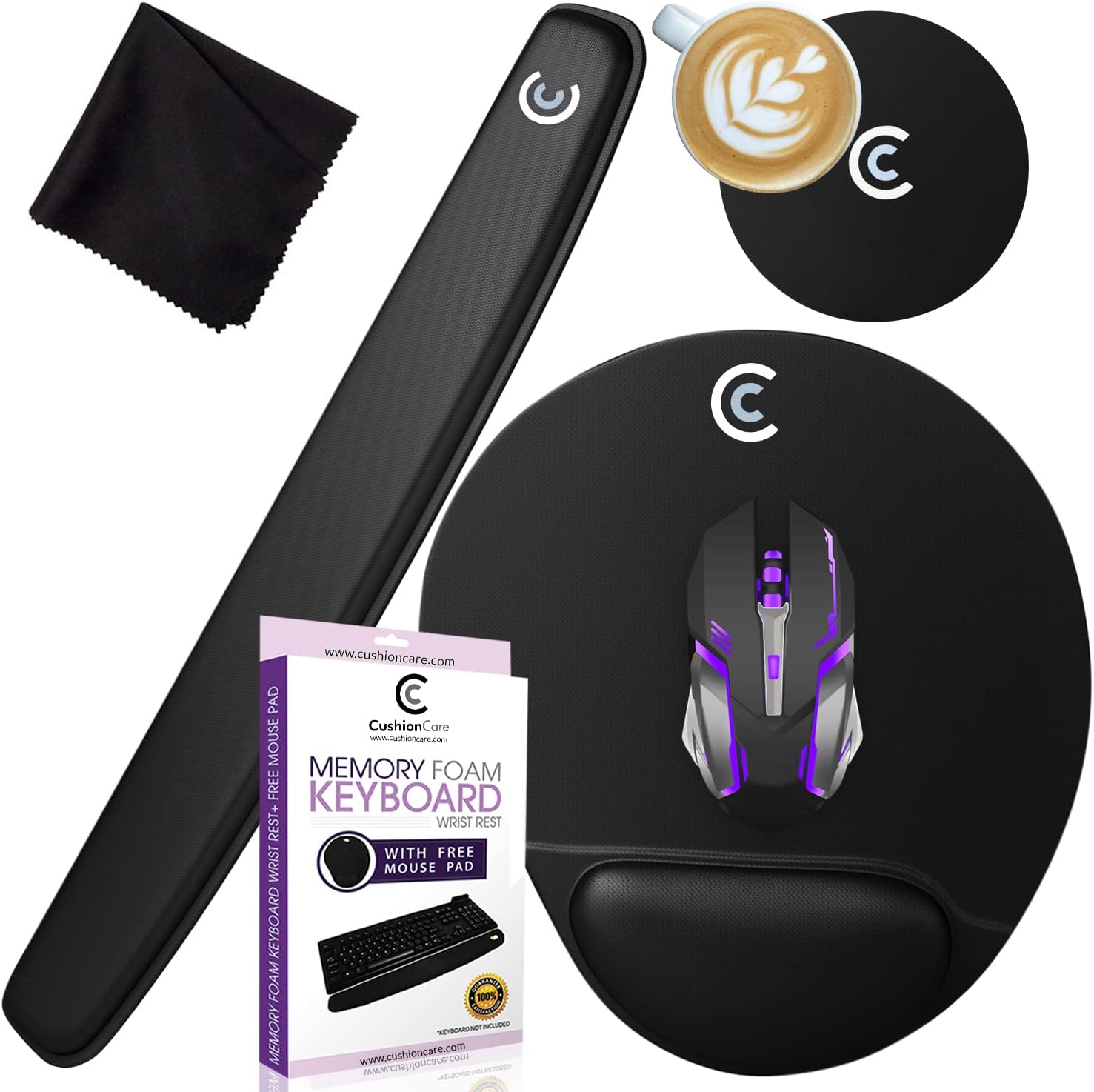 4pc Premium Wrist Rests for Keyboard and Mouse Pad Set - Memory Foam Cushion, Black - Ergonomic Wrists Hand Arm Rest Support for Laptop Computer Desk and Gaming - Carpal Tunnel Syndrome Relief 1 71q4PWOjI1L. AC SL1500 - northernschoolofshiatsu.co.uk