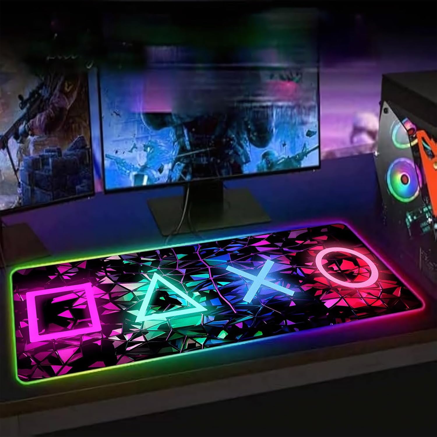 XL RGB Gaming Mouse Pad with 14 Light Modes - Light Up Gamer Mouse Pad,31.5 x 11.8in Non-Slip 4 Keys Style Led Large Gamer Mousepad, Black Long Glowing Gaming Accessories for Desk, Waterproof 7 71q67ip8BvL. AC SL1500 - northernschoolofshiatsu.co.uk