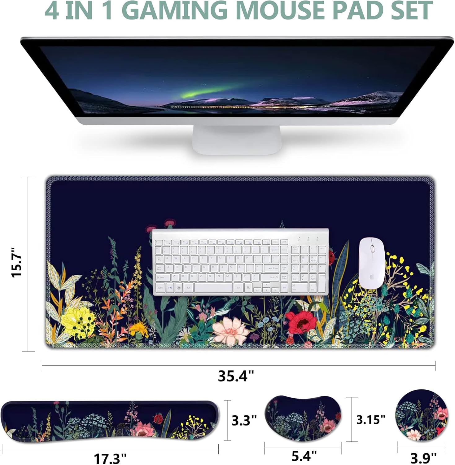 DINKY Keyboard Mouse Pad Set, Large Gaming Mousepad + Memory Foam Ergonomic Keyboard Wrist Rest Support, Easy Typing Pain Relief, 4Pcs (35.4" x 15.7") Extended Desk Mat-Flower Weed 2 71qRhnyrzsL. AC SL1500 - northernschoolofshiatsu.co.uk