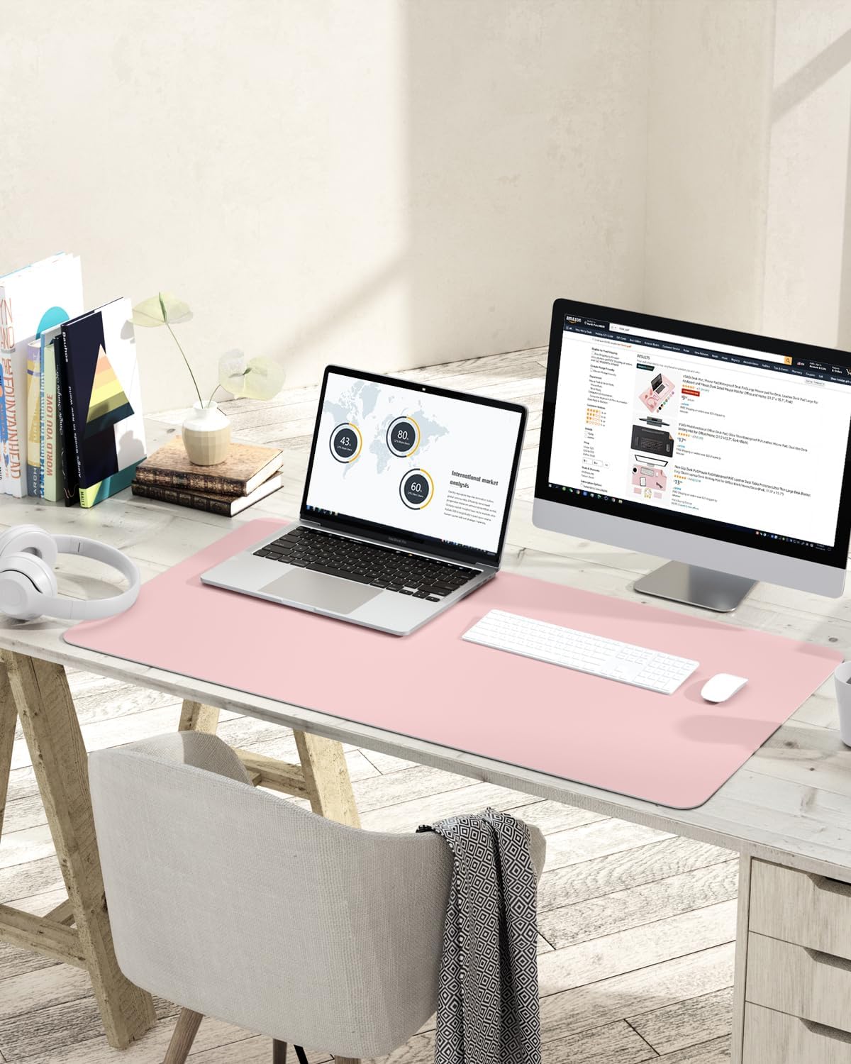 YSAGi Non-Slip Leather Desk Pad, Waterproof Laptop Computer Desk Keyboard Mat, Table Protector Blotter Mat, Large Mouse Pad for Office/Work/Home/Decor(Pink, 23.6" x 13.7") 28 71qXvyQD7XL. AC SL1500 - northernschoolofshiatsu.co.uk