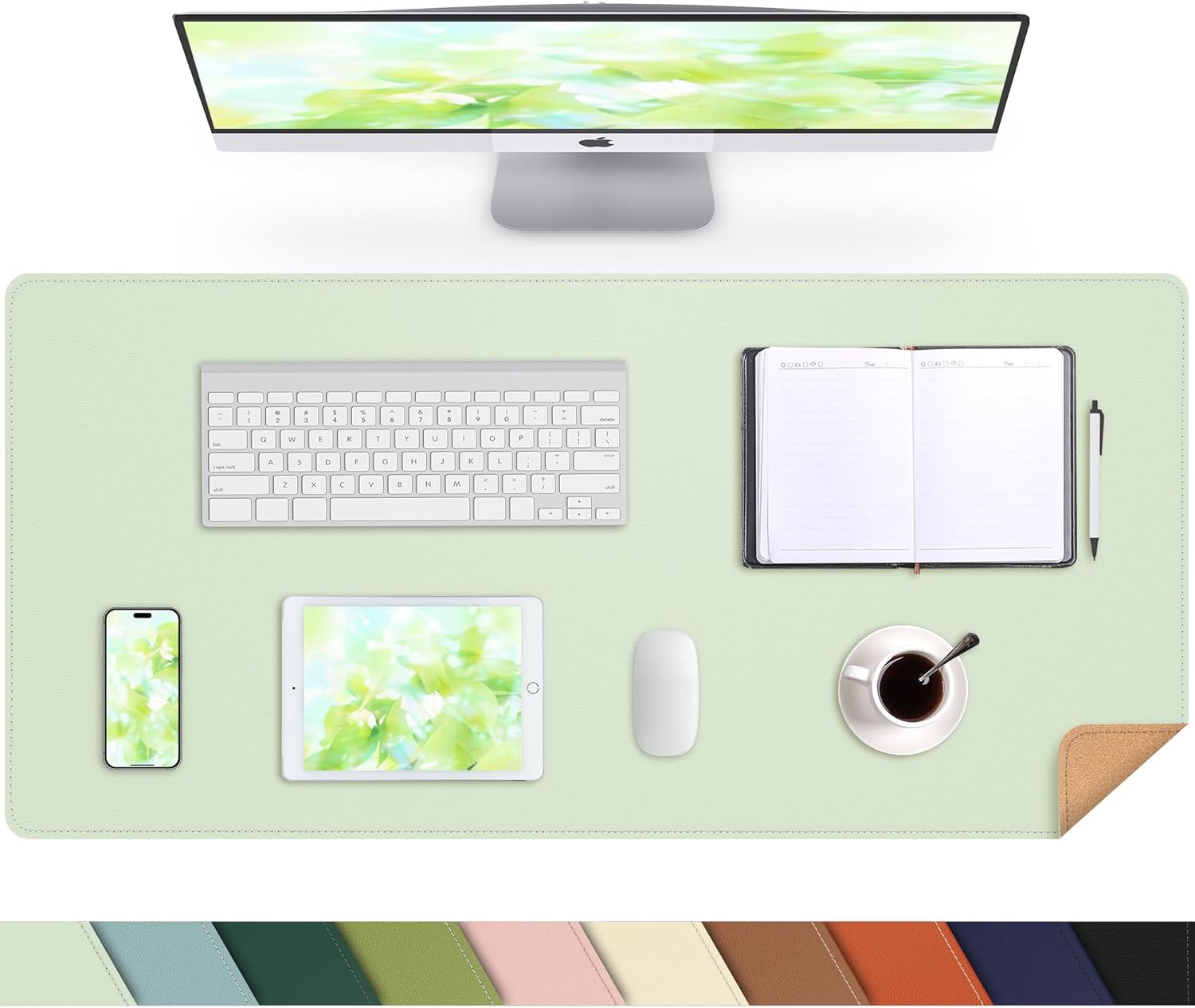 Large Desk Mat 47.2" x 17" Leather Desk Pad Protector with Natural Cork & PU Leather, Non-Slip Office Desk Mat, Large Mouse Pad, Waterproof Desk Blotter pad for Office&Home(Black) 290 71qdHUpndAL. AC SL1500 - northernschoolofshiatsu.co.uk