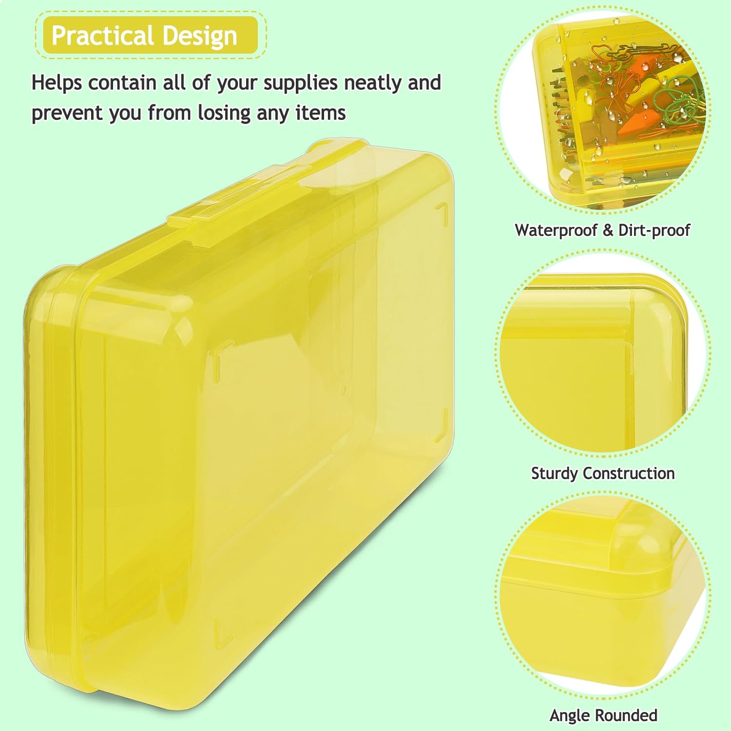 1 PCS Pencil Box,Double Layer Large Capacity Pencil Box,Hard Pen Case with Snap-tight Lid, Plastic Pencils Case for Office School Supplies Pen Boxes,Storage Organizer for Gel Pens Erasers-Purple 31 71qg2uIVW7L. AC SL1500 - northernschoolofshiatsu.co.uk