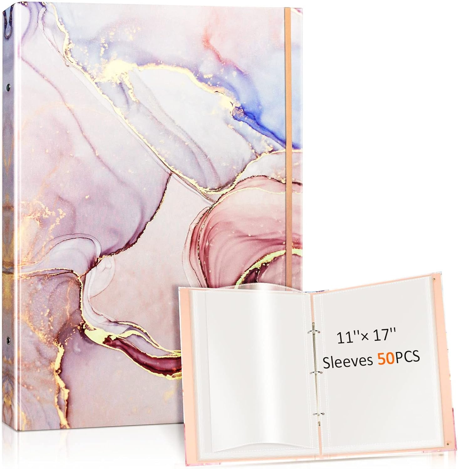 Pink Marble 11x17 Binder with 50 Sleeves, 3-Ring, Elastic Cord, Office & School Artwork Storage 1 71qmiqYwOVL. AC SL1500 - northernschoolofshiatsu.co.uk
