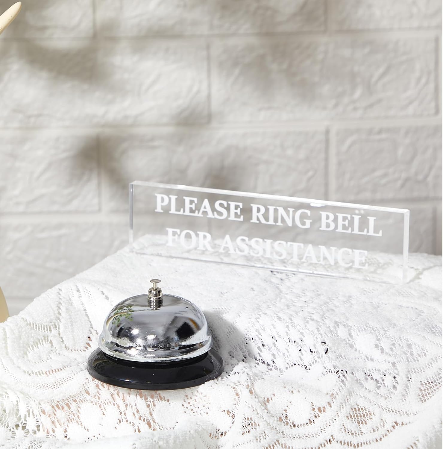 Desk Bell for Service and Please Ring Bell Sign 2" x 8" Acrylic No Receptionist Sign Call Bell Ring Bell Sign for Office Hotel Restaurant Counter Reception Area 6 71rSV3I+vzL. AC SL1500 - northernschoolofshiatsu.co.uk