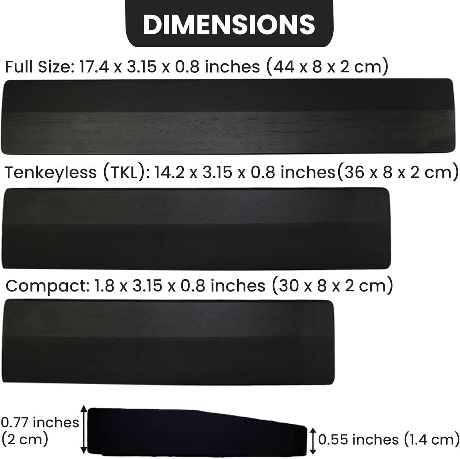 Wooden Keyboard Wrist Rest (Compact, Black) 3 71rsl7ITdJL. AC SL1500 - northernschoolofshiatsu.co.uk