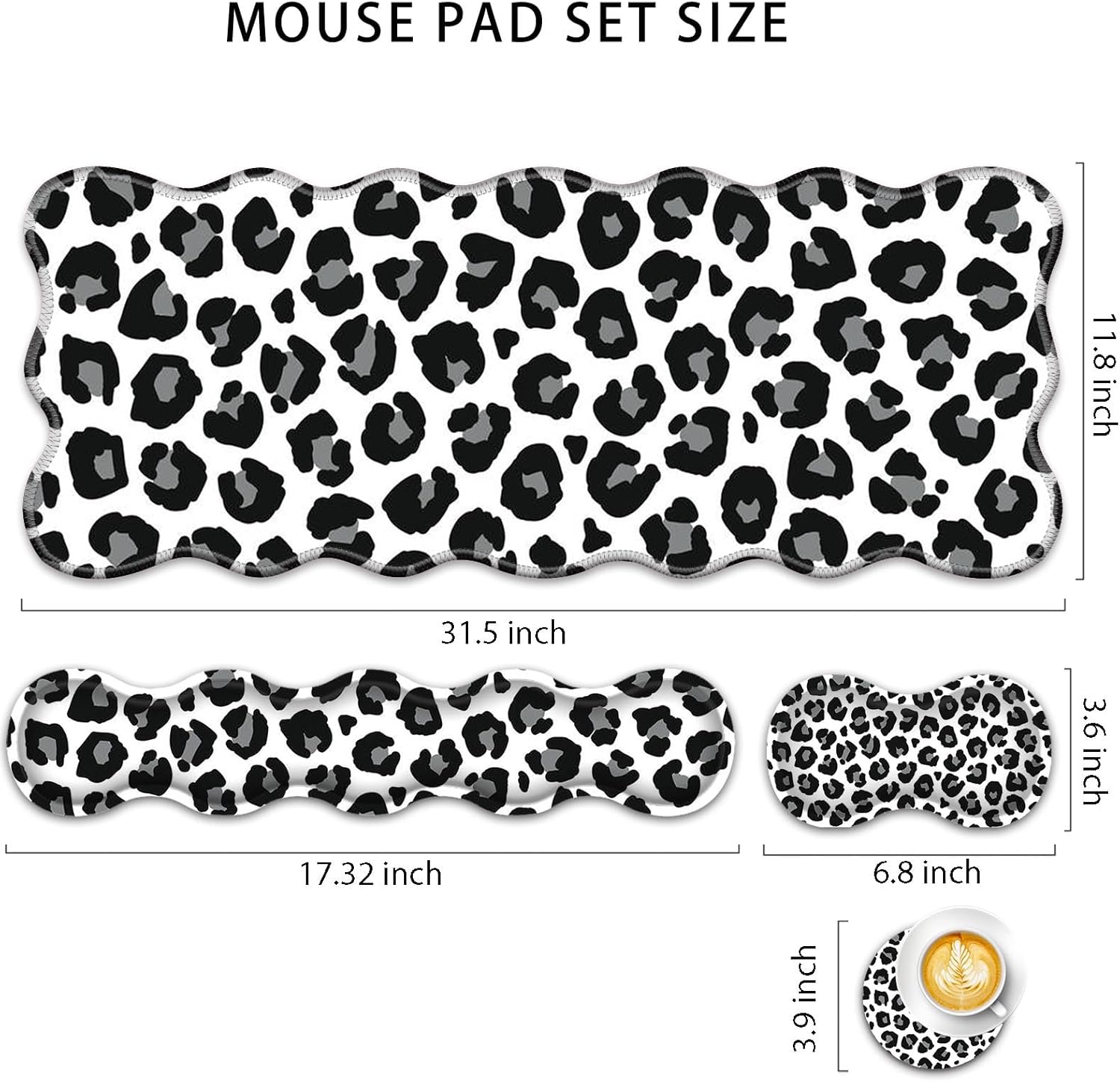 4 in 1 Desk Mat Set,Mouse Pad with Keyboard Wrist Rest,Wave-Shaped Design,Non-Slip Rubber Base,Waterproof,for Home,Office,Gaming,Starry Night 64 - northernschoolofshiatsu.co.uk