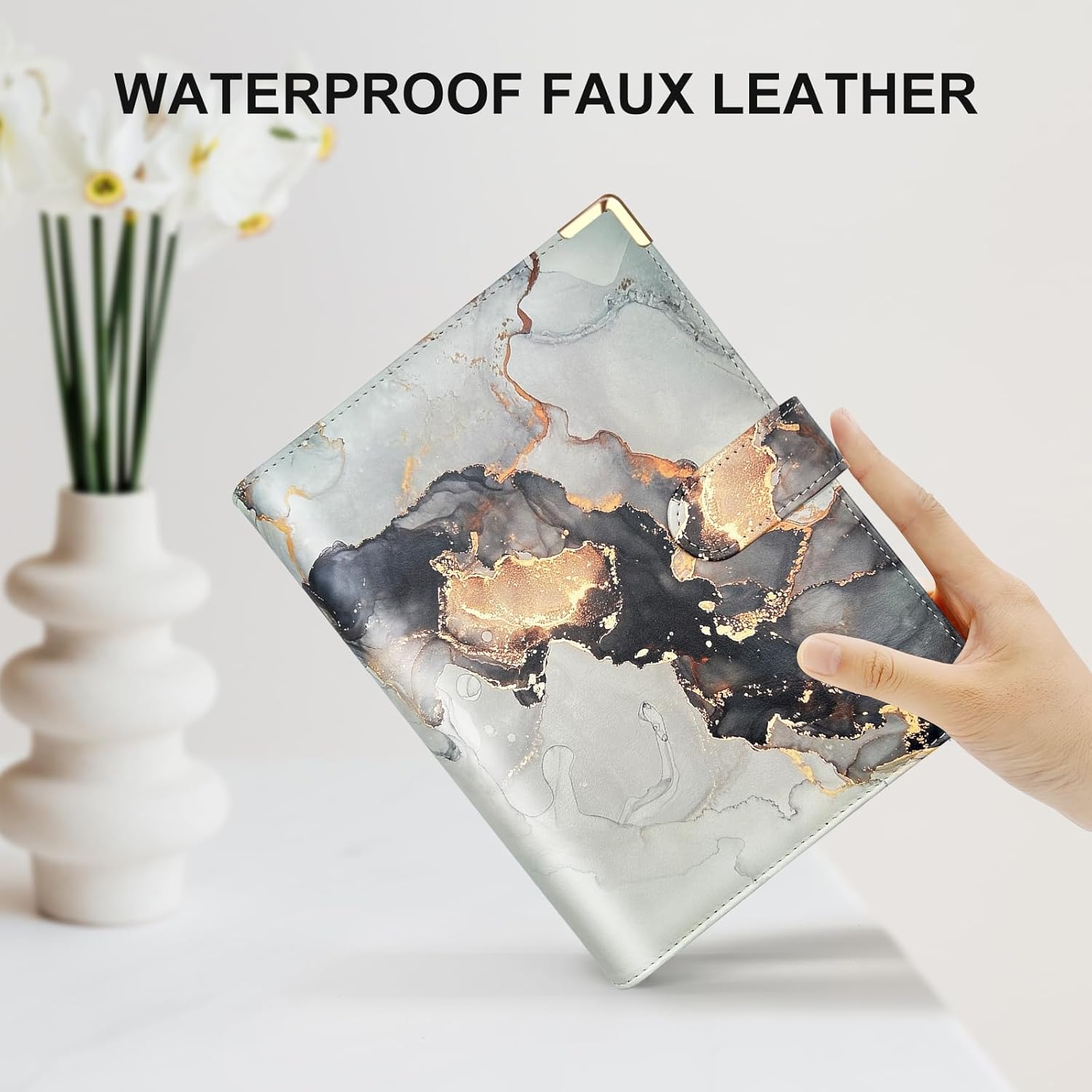 A5 Refillable 6 Ring Faux Leather Budget Binder,Mini Notebook Binder Cover for A5 Filler Paper,Loose Leaf Personal Planner Cover with Magnetic Buckle Closure(Marble Purple) 85 71rzVAzhRrL. AC SL1500 - northernschoolofshiatsu.co.uk