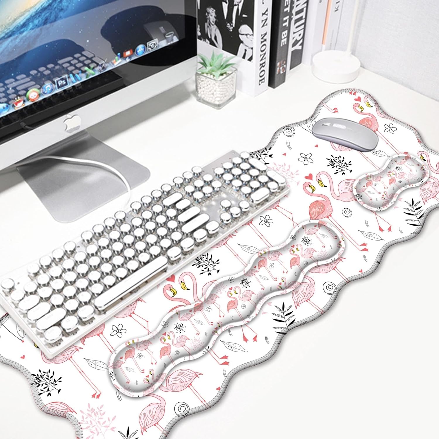 4 in 1 Desk Mat Set,Mouse Pad with Keyboard Wrist Rest,Wave-Shaped Design,Non-Slip Rubber Base,Waterproof,for Home,Office,Gaming,Starry Night 24 71s8MfLbaML. AC SL1500 - northernschoolofshiatsu.co.uk