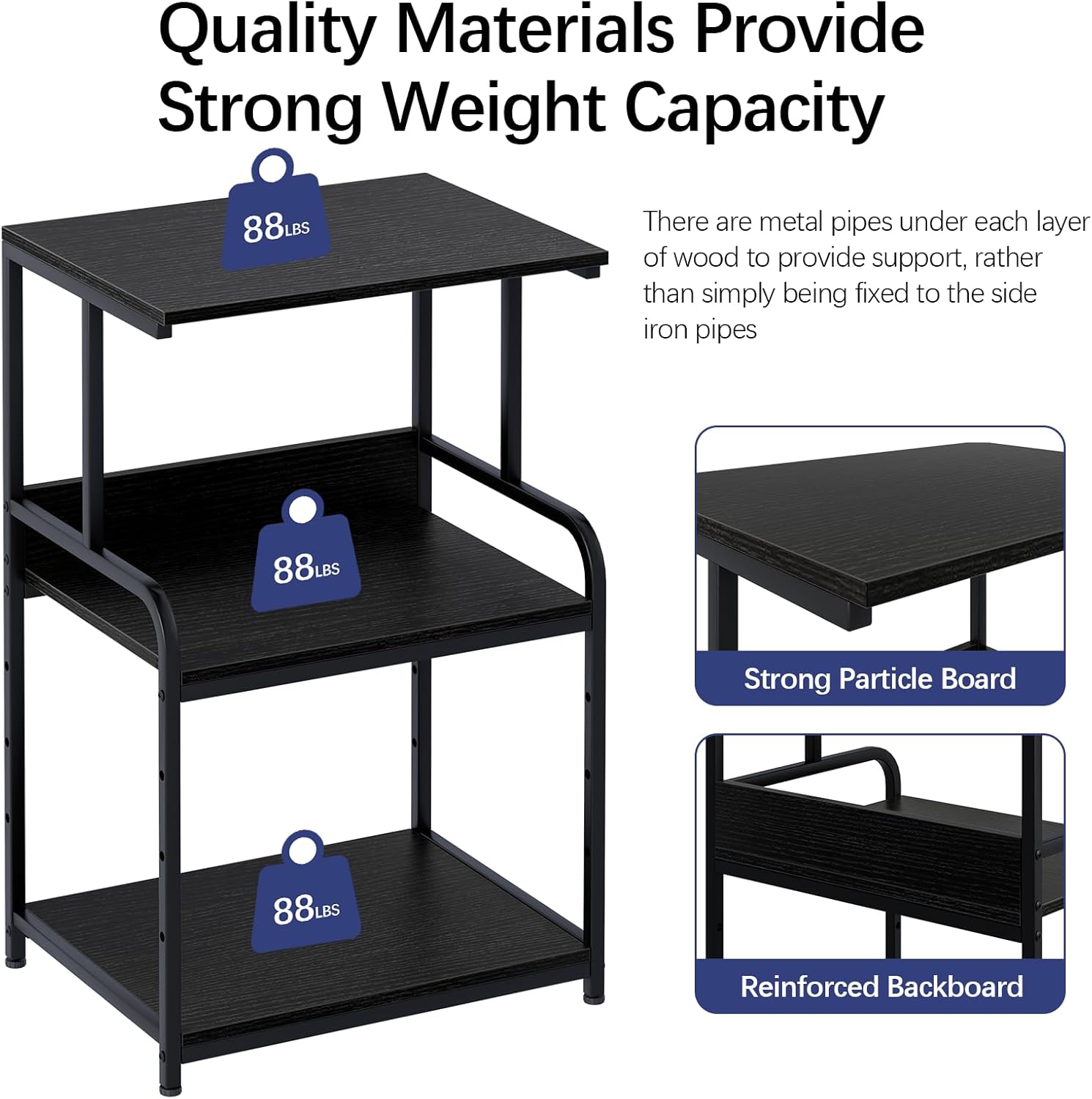 4 Tier Printer Stand with Storage Shelf, Large Tall Printer Cart with Wheels, Mobile Printer Table for Home Office, Adjustable Stands for Printer Heat Press Scanner Fax (Black), High 61 71slmKcRTgL. AC SL1500 - northernschoolofshiatsu.co.uk