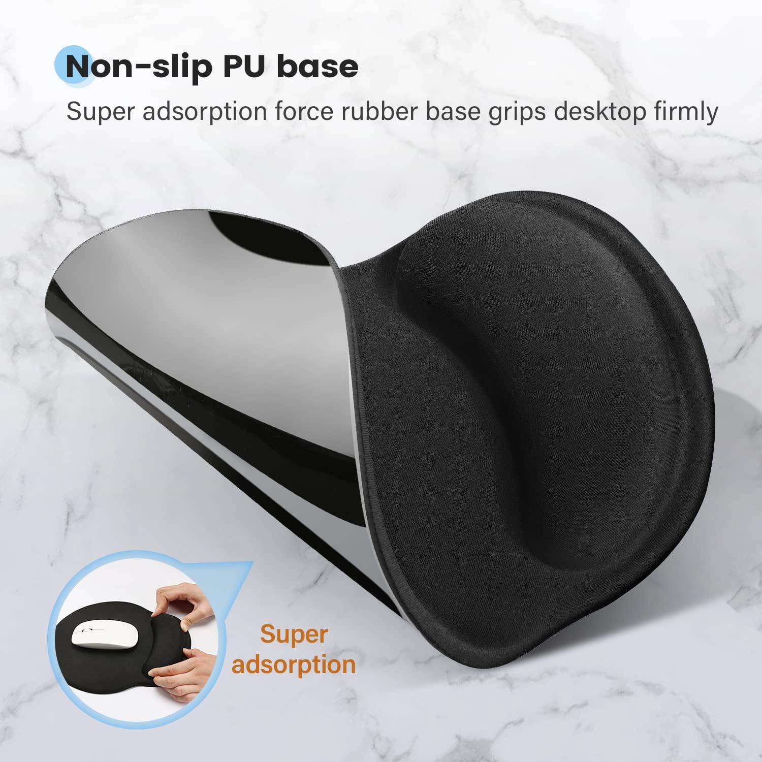 Soqool Mouse Pad, Ergonomic Mouse Pad with Comfortable Gel Wrist Rest Support and Non-Slip PU Base for Easy Typing Pain Relief, Durable and Washable, Classic Black 5 71svt1SyoAL. AC SL1500 - northernschoolofshiatsu.co.uk