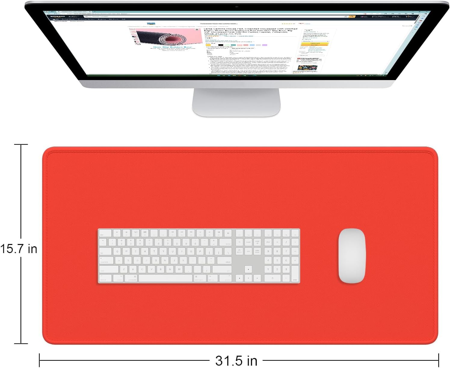 Dapesuom Large Mouse Pad, Extended Gaming Mouse Mat with Stitched Edges, Full Size Desk Mats with Non-Slip Base, Computer Big Desktop Keyboard Pad for Gamer, Laptop, Office, 23.6 x 11.8 in, Pink 8 71tmfLP8F3L. AC SL1500 - northernschoolofshiatsu.co.uk