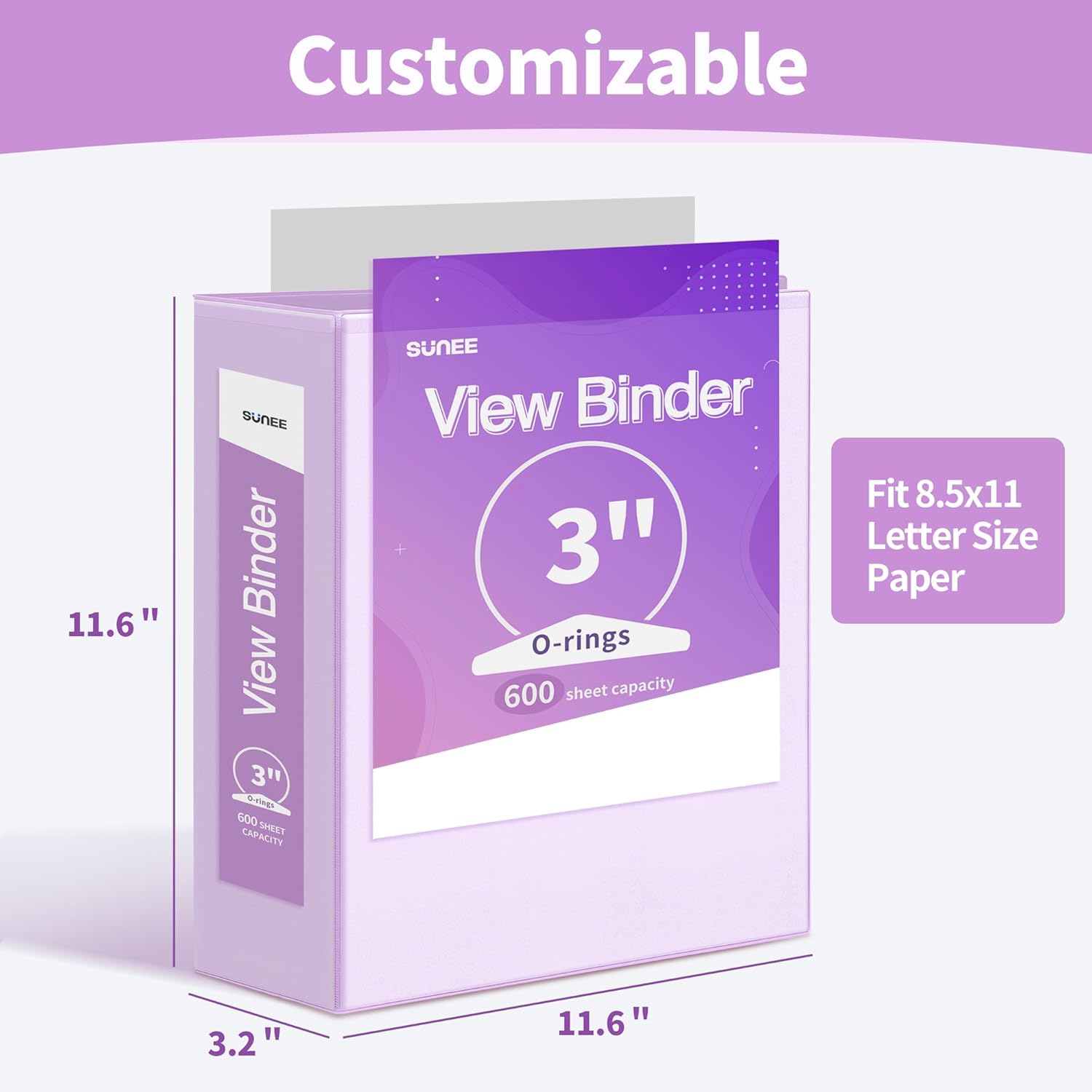 SUNEE 3 Ring Binder 1 Inch 1 Pack, Clear View Binder Three Ring PVC-Free (Fit 8.5x11 Inches) for School Binder or Office Binder Supplies, Purple Binder 112 71tpbP6g1hL. AC SL1500 - northernschoolofshiatsu.co.uk