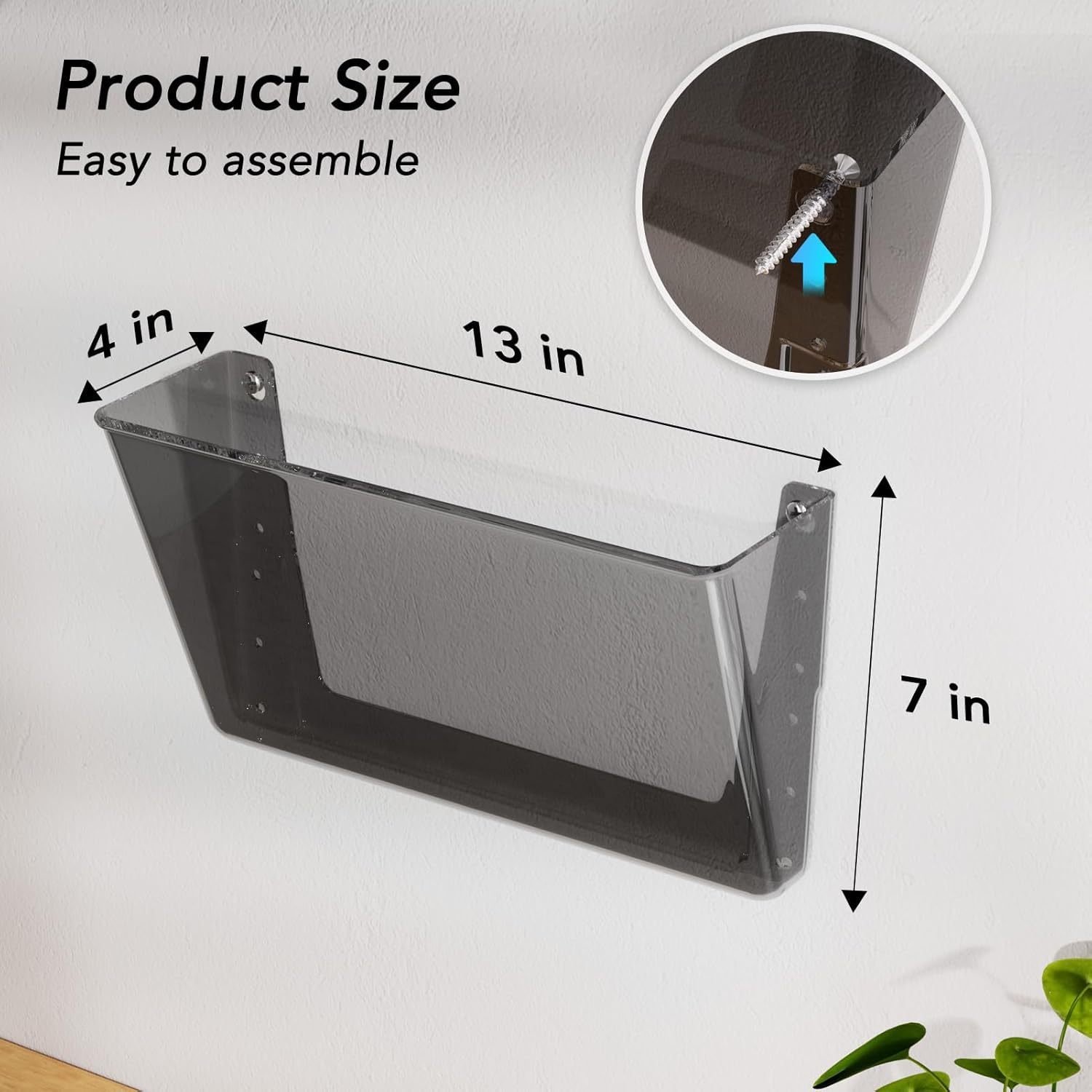 MaxGear Acrylic Wall File Organizer 4 Pockets Hanging File Holder Clear Wall Mounted Mail Organizer Holders for School, Office and Home, 13x4x7 inches 11 71tyTC9k5iL. AC SL1500 - northernschoolofshiatsu.co.uk
