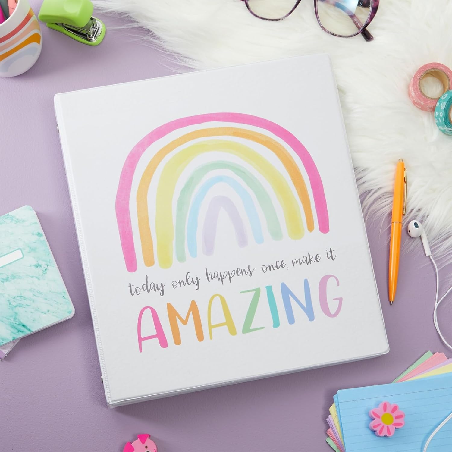 Paper Junkie Rainbow 3 Ring Binder, 1inch Round Rings and 175 Sheet Capacity (Watercolor) - Pack of 2 Kids Binder 2 71u1FtAZdGL. AC SL1500 - northernschoolofshiatsu.co.uk