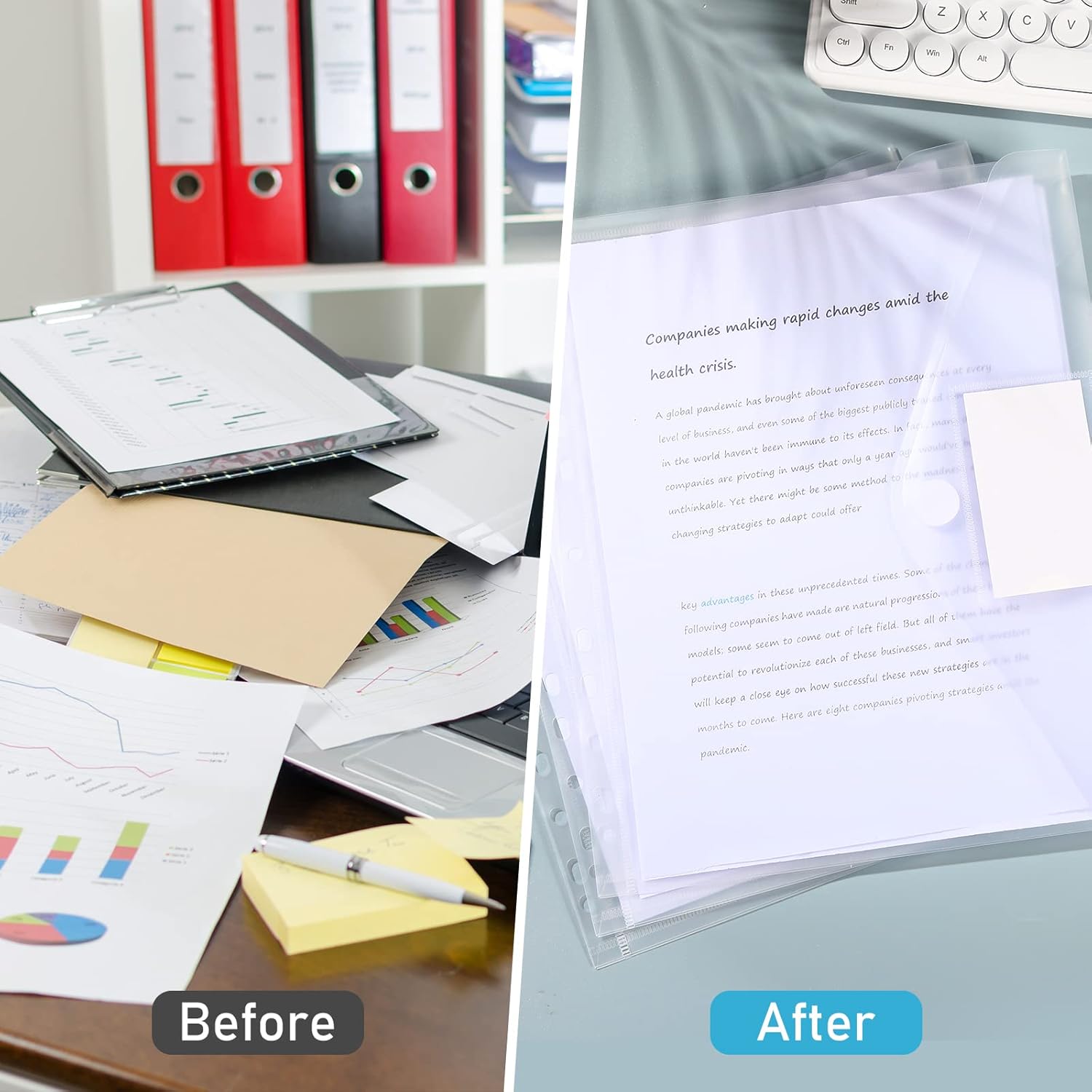 Yeaqee 100 Pcs Binder Pocket for 3 Ring Plastic Binder Folders 11 Holes Clear Poly Binder Envelope with Hook and Loop Closure for 2/3/4 Ring Document Pouch with Label Letter Size Office 6 71uBIXt0NTL. AC SL1500 - northernschoolofshiatsu.co.uk